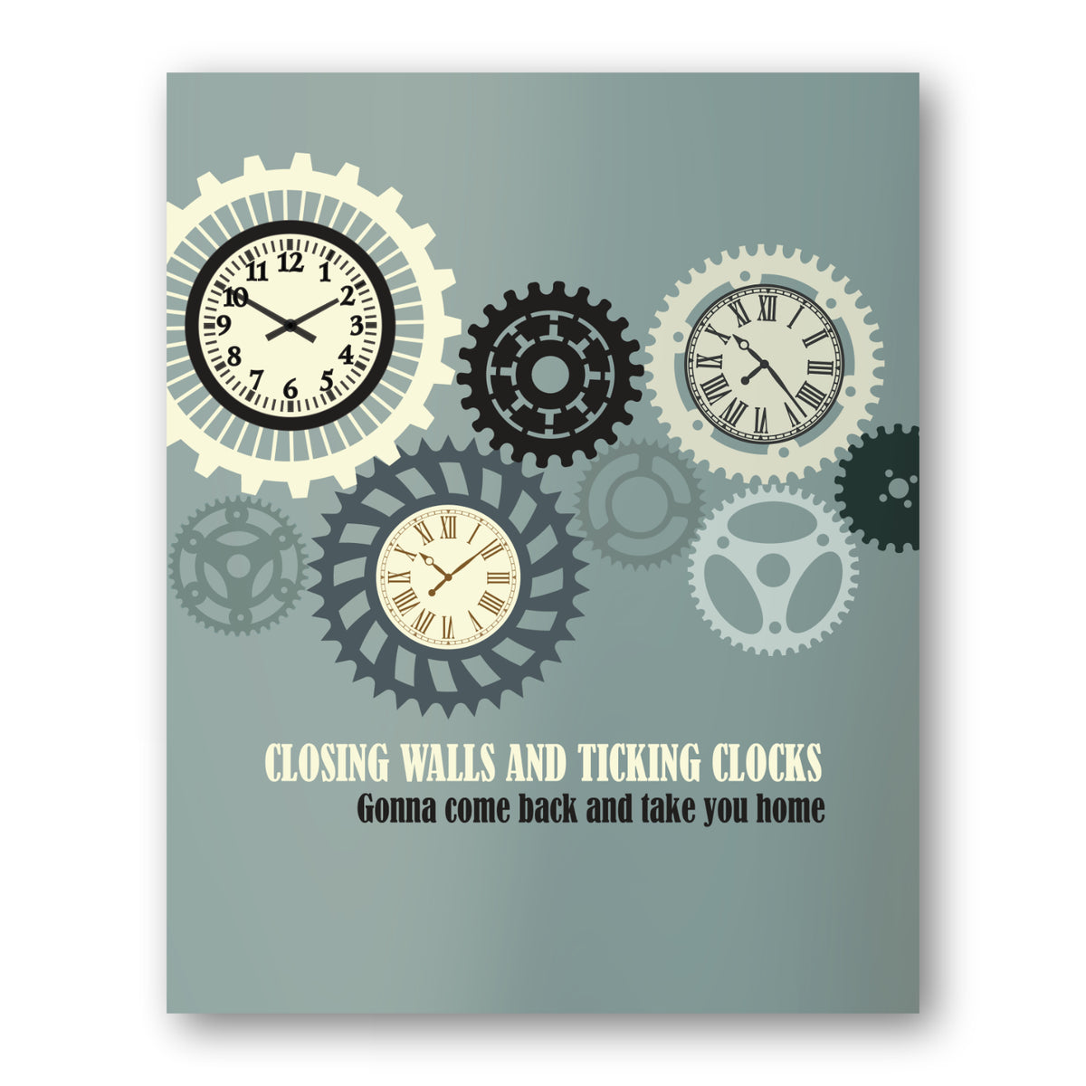 Clocks by Coldplay - Music Poster of Song Lyrics Wall Art Print Abstract Wall Decor