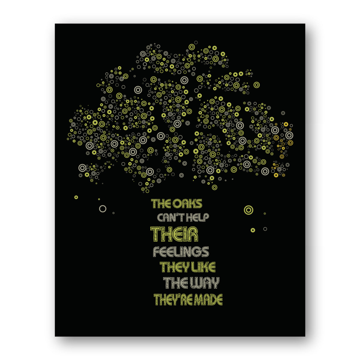 The Trees by Rush - Lyric Inspired Song Art Rock Music Print