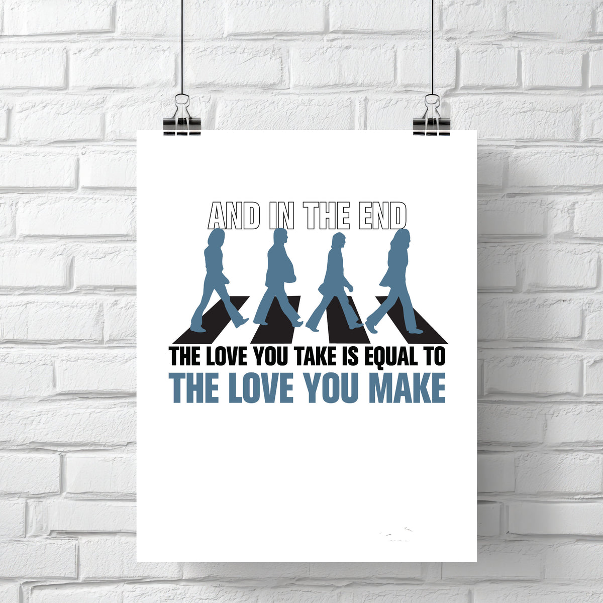 The End by the Beatles - Song Lyric Music Poster Art Print