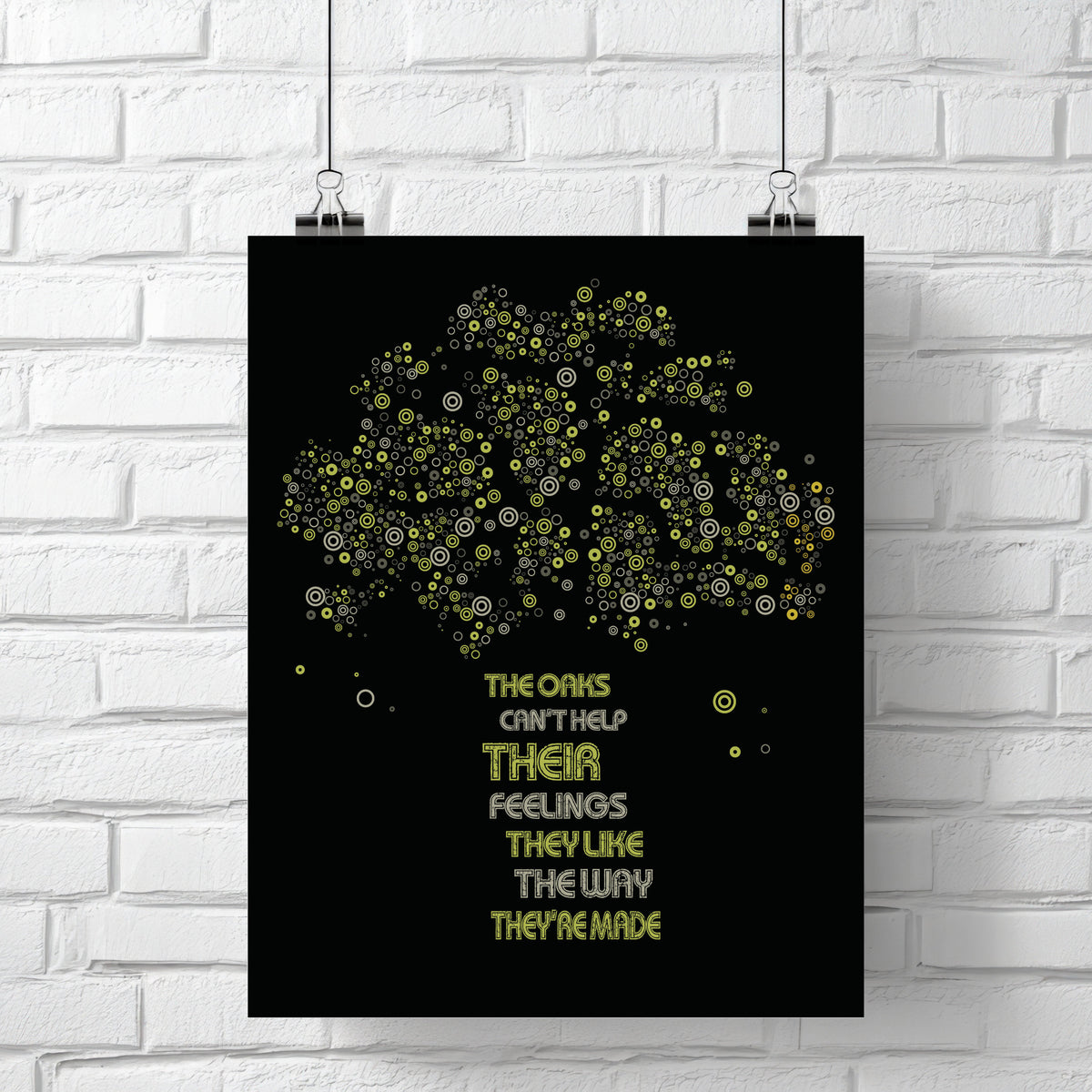 The Trees by Rush - Lyric Inspired Song Art Rock Music Print