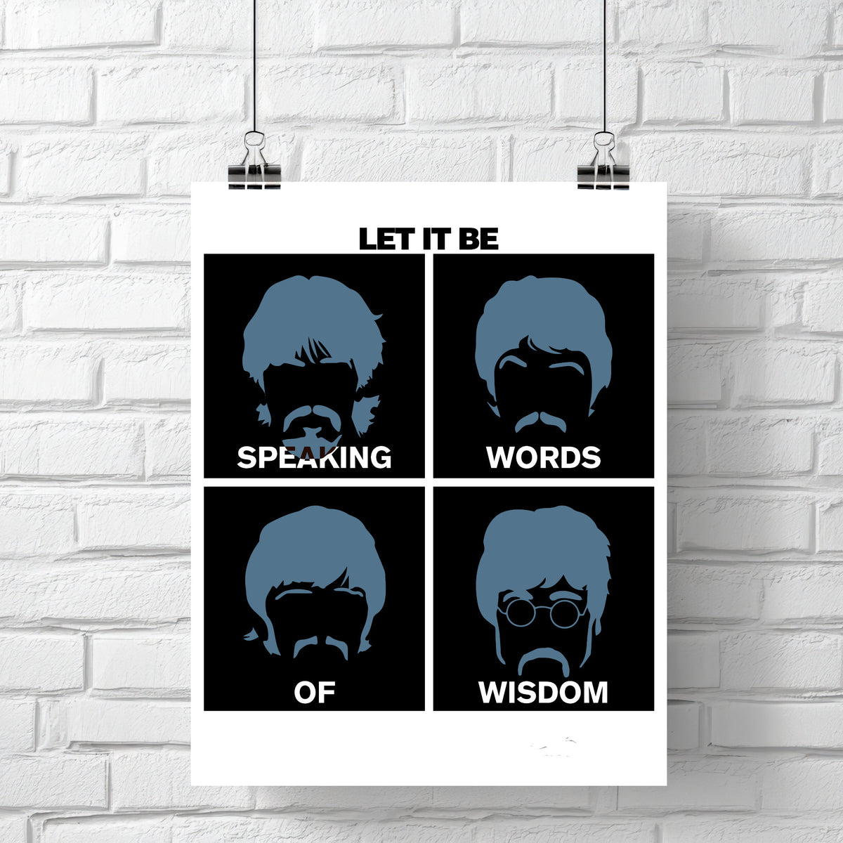 Let it Be by the Beatles - Song Lyric Inspired Wall Decor