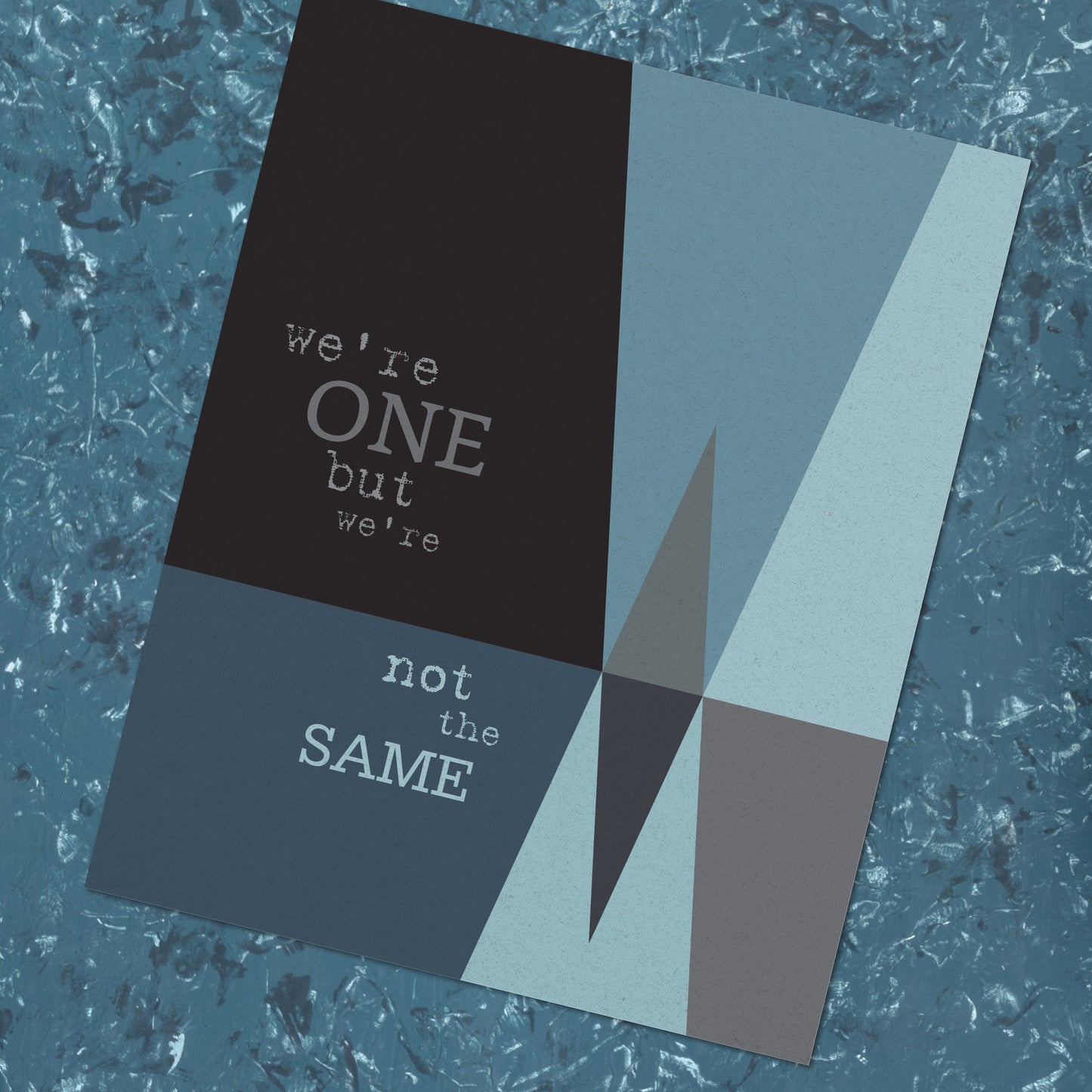 One by U2 - Classic Rock Song Lyric Music Pop Art Print