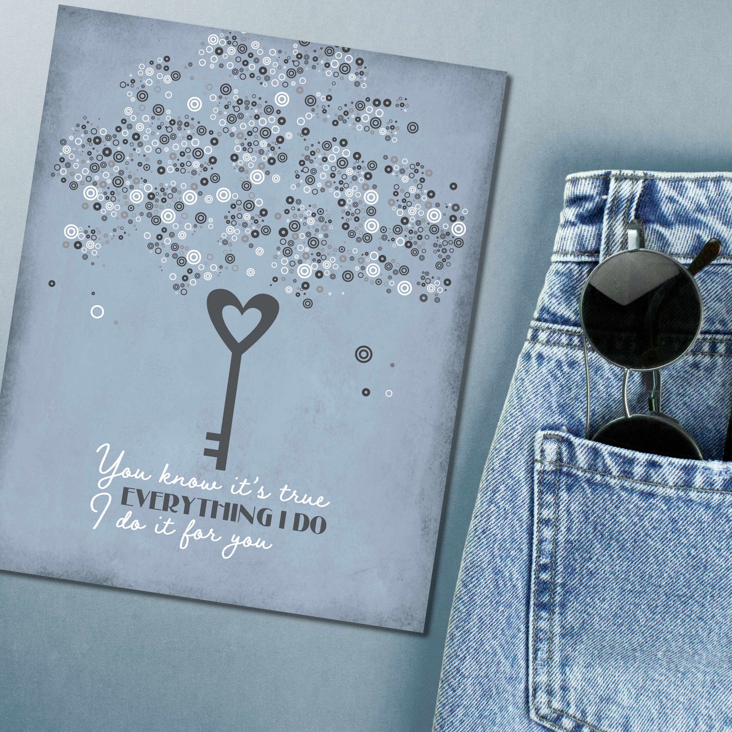 Everything I Do by Bryan Adam - Songs of Classic Rock Art Song Lyrics Art Song Lyrics Art 8x10 Unframed Print