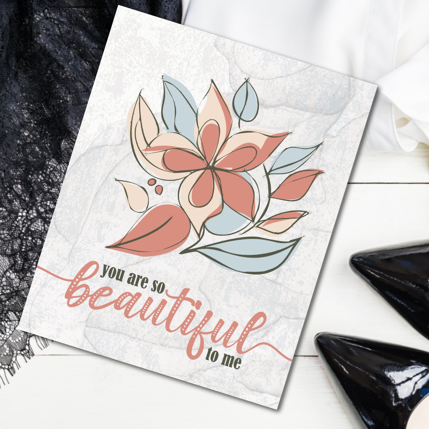 You are so Beautiful by Joe Cocker - Song Lyric Art Illustration