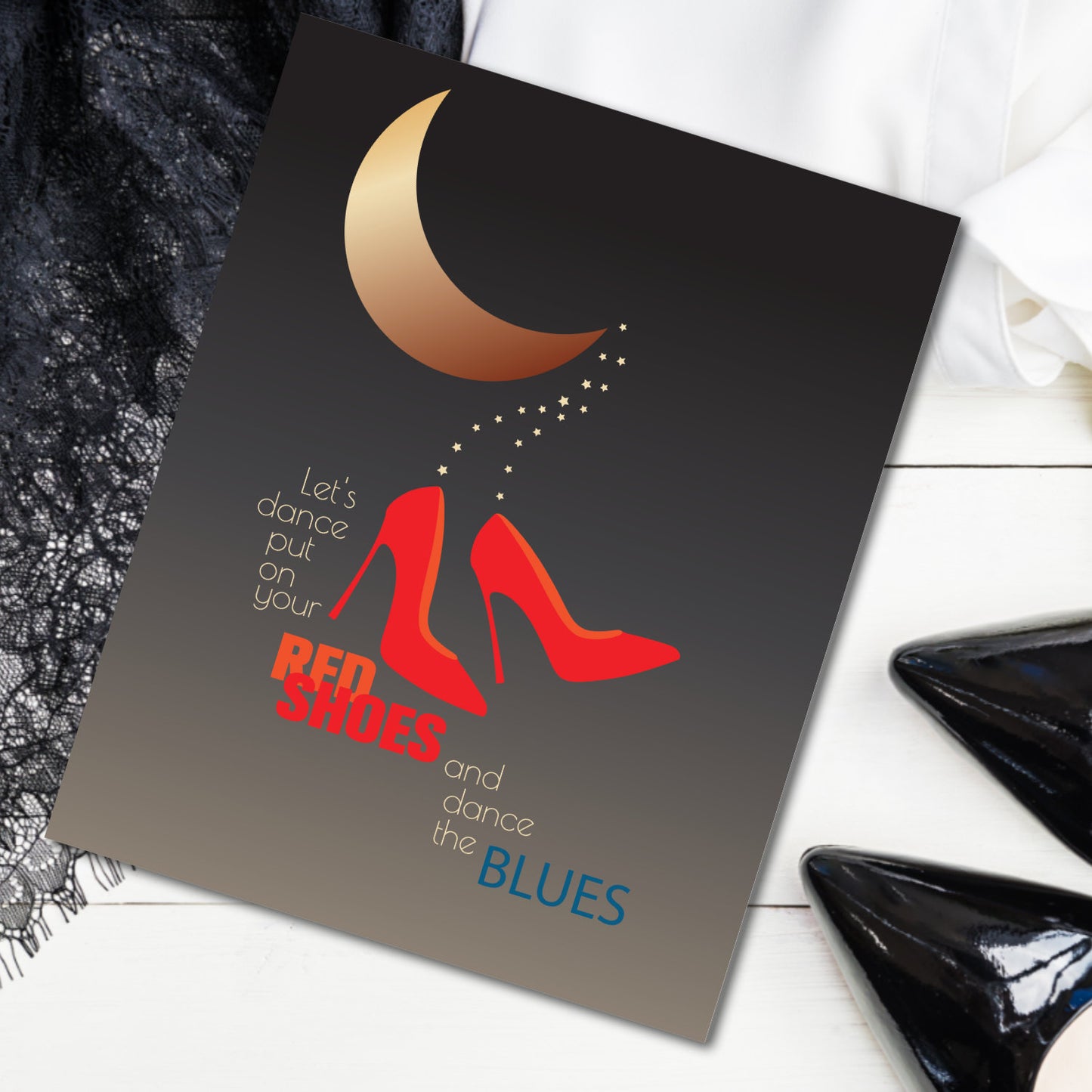 Lets Dance by David Bowie - Wall Decor Print Lyric Song Art