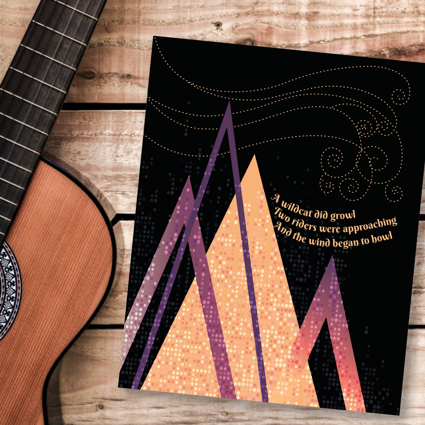 All Along the Watchtower by Jimi Hendrix - Song Lyric Art