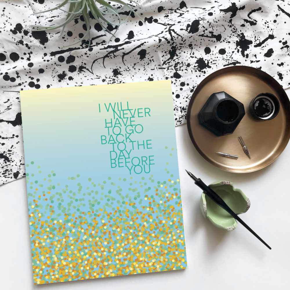 The Day Before You by Matthew West - Song Lyric Art Print Song Lyrics Art Song Lyrics Art 8x10 unframed Print