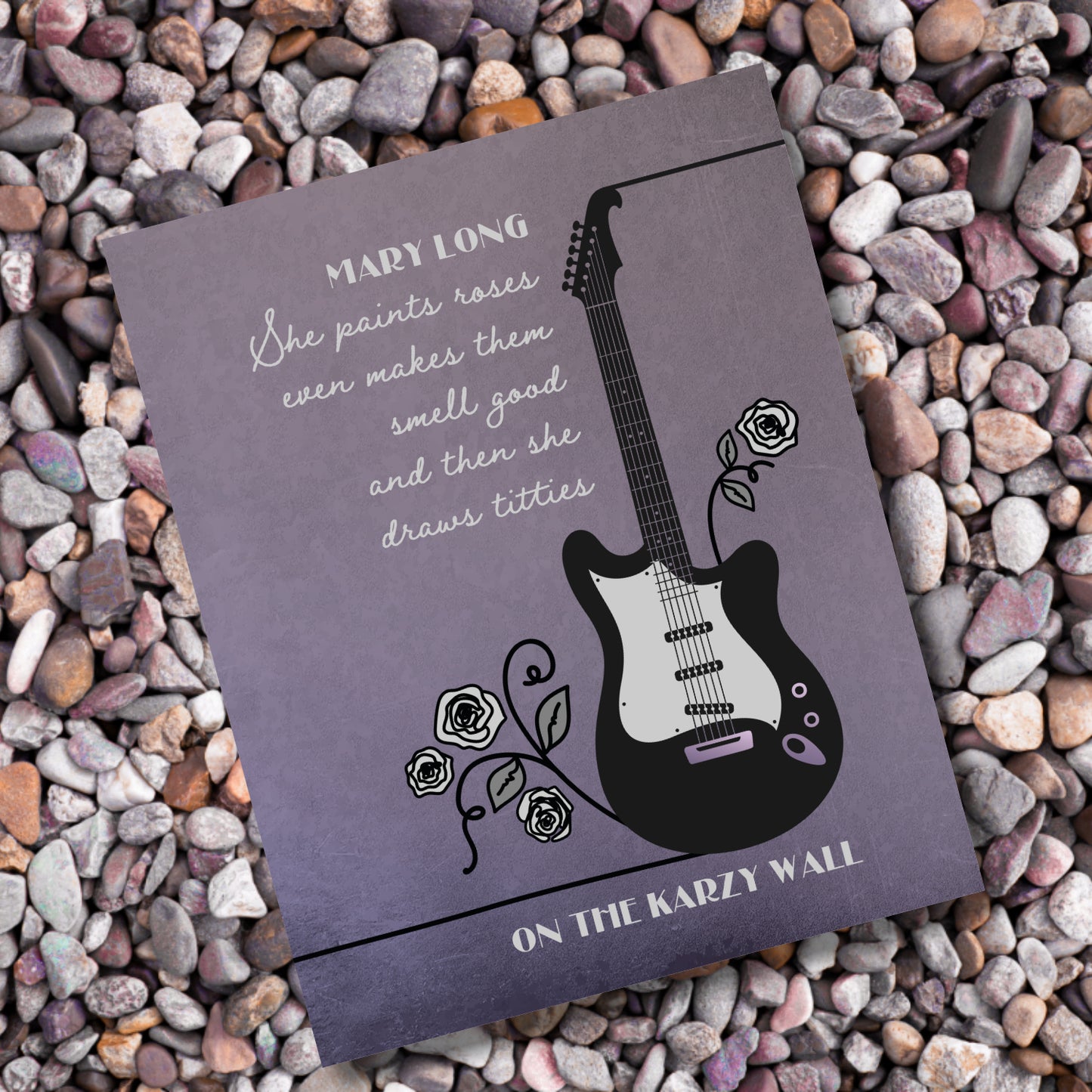 Mary Long by Deep Purple - Lyric Inspired Song Illustration Art Print