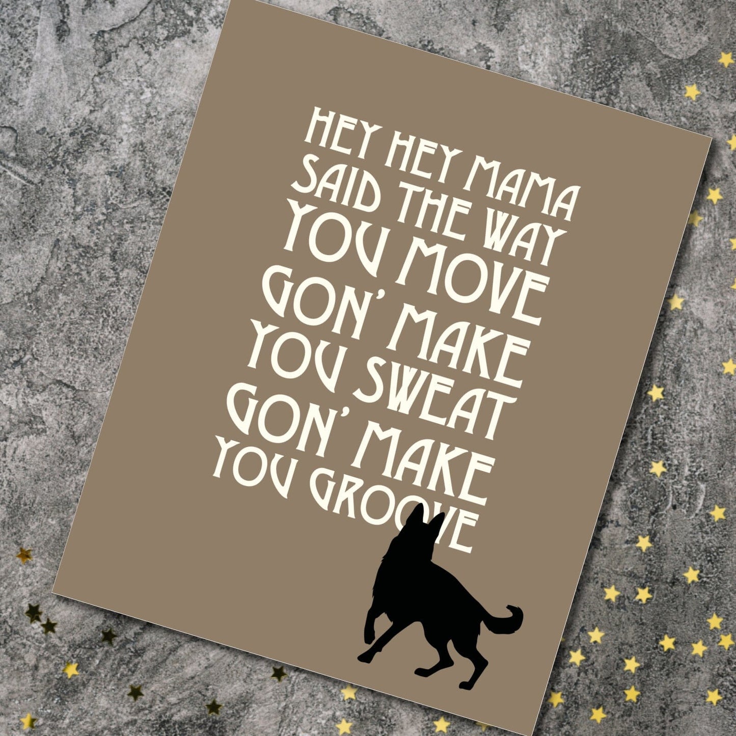Black Dog by Led Zeppelin - Song Lyrics Art Music Quote Song Lyrics Art Song Lyrics Art 8x10 Unframed Print