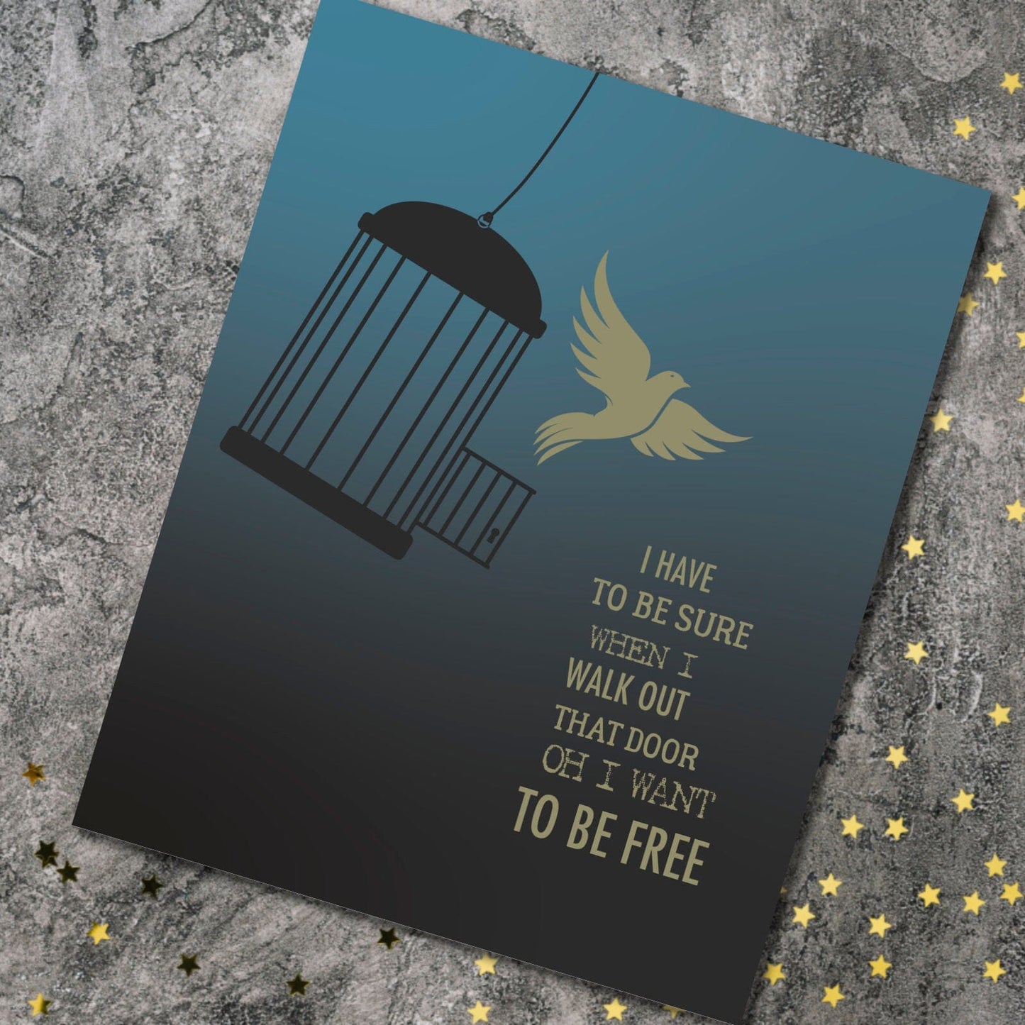 I Want to Break Free by Queen - Lyric Inspired Wall Art Rock Music Print Song Lyrics Art Song Lyrics Art 8x10 Unframed Print