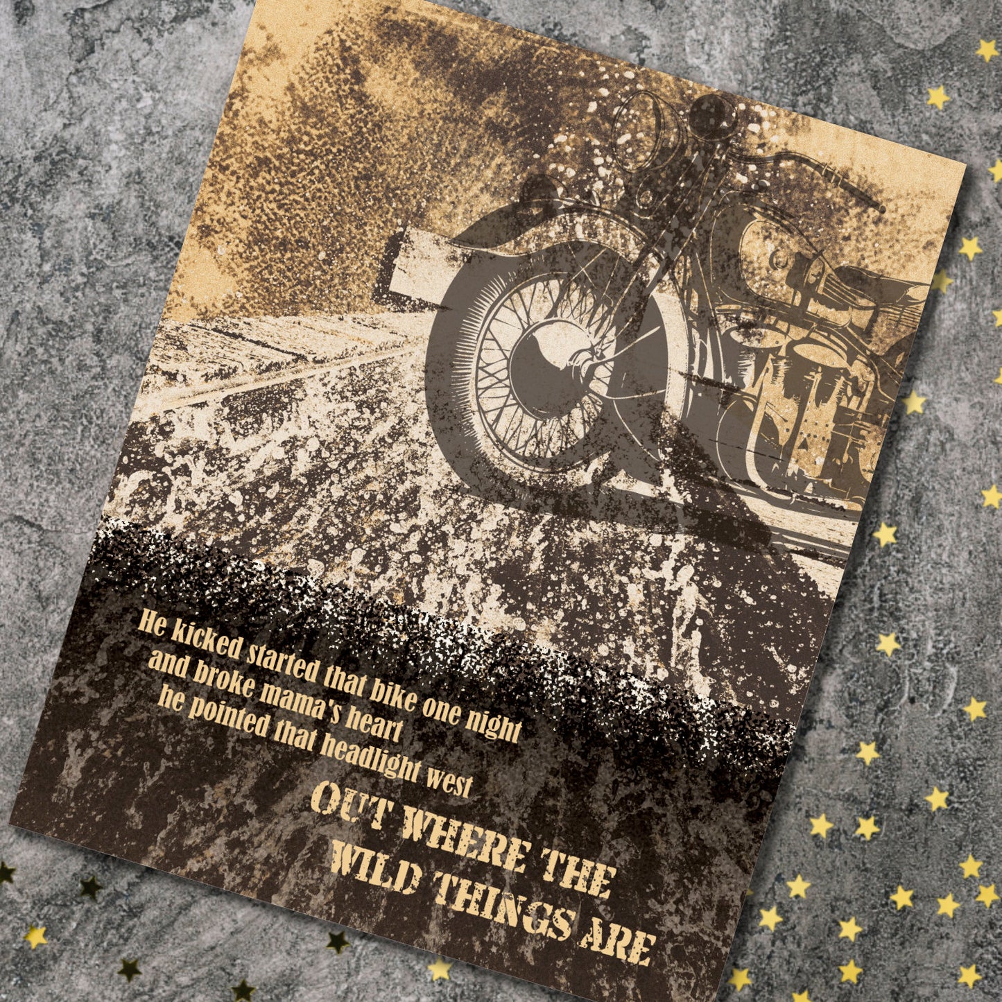 Where the Wild Things Are by Luke Combs - Song Lyric Country Rock Art Print