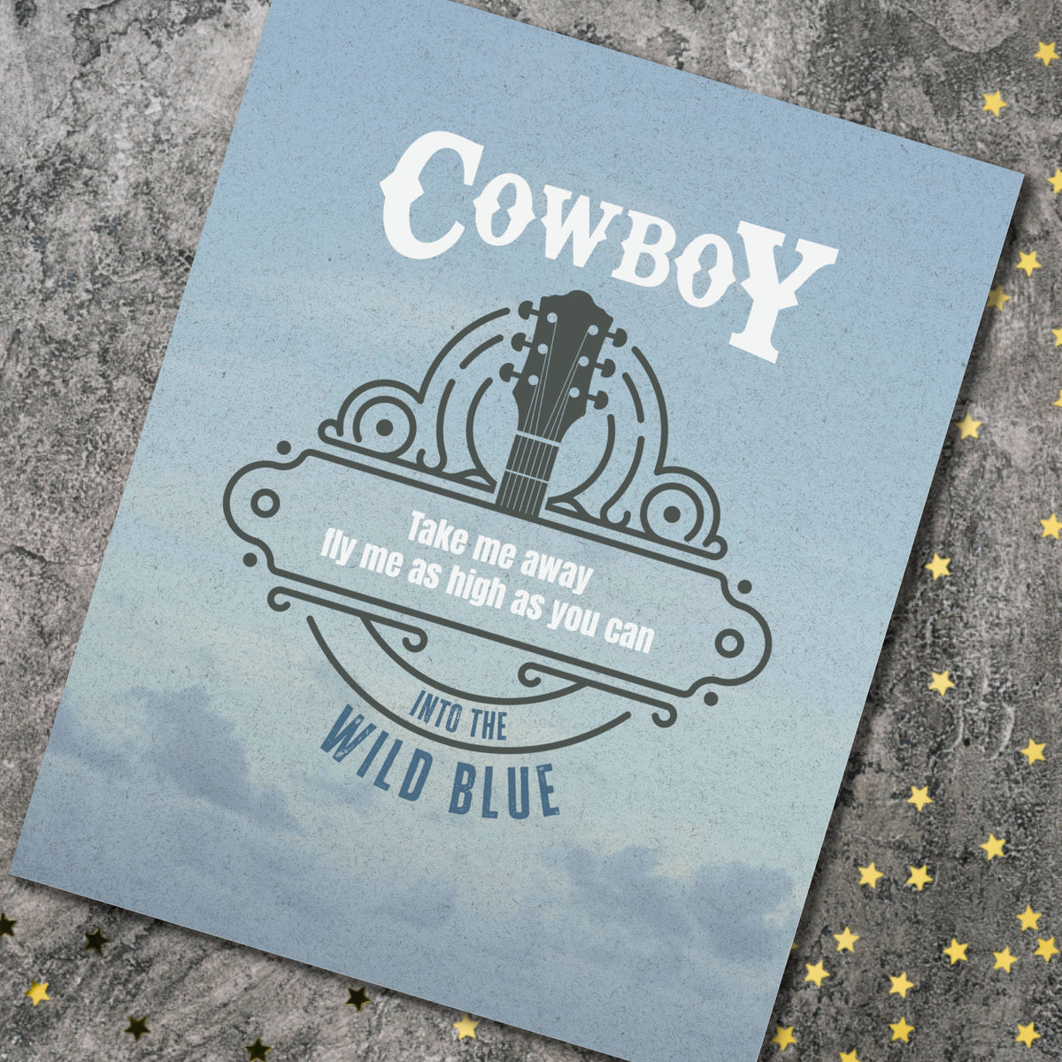 Cowboy Take me Away by the Chicks - Song Lyric Pop Music Art