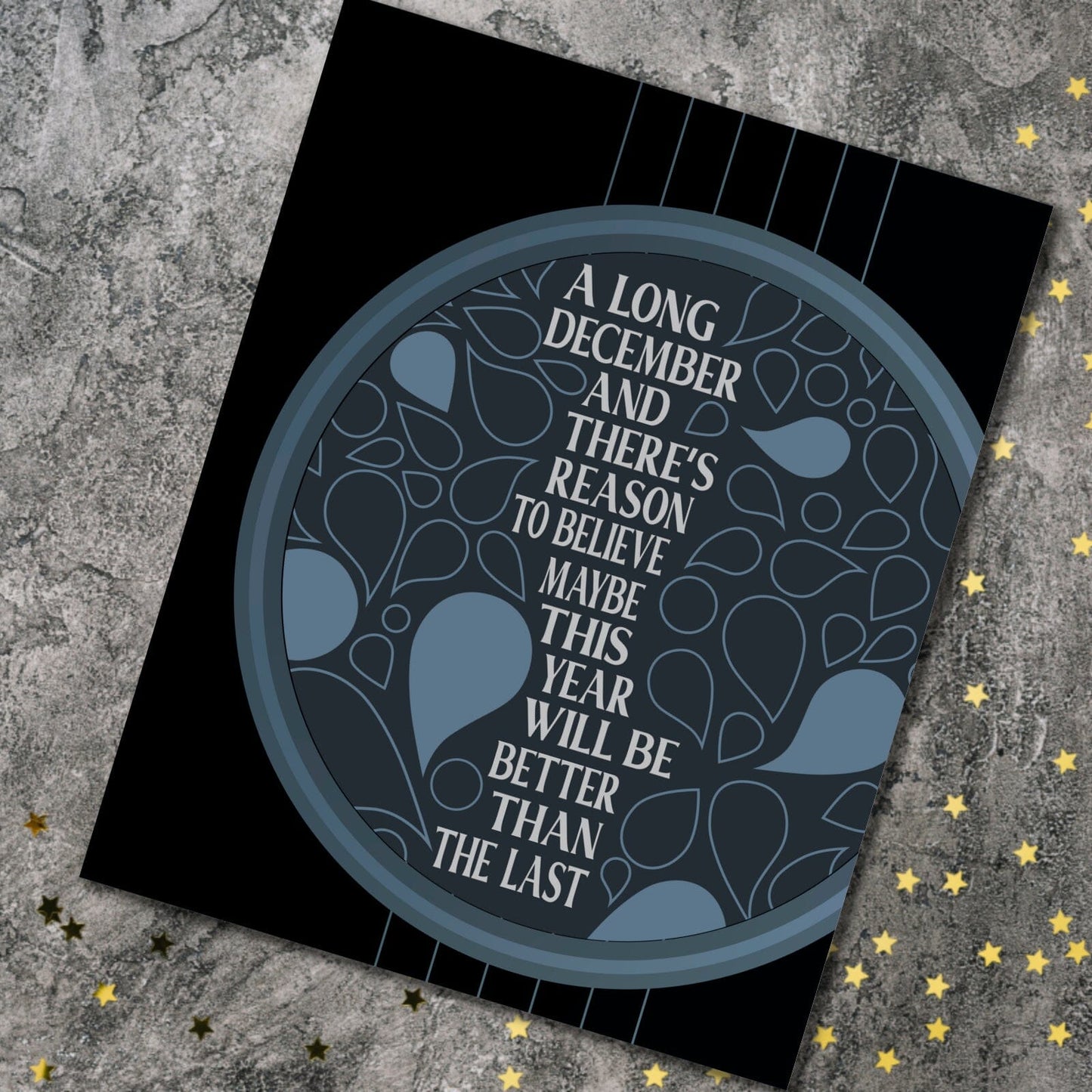 A Long December by the Counting Crows - Song Lyric Print Song Lyrics Art Song Lyrics Art 8x10 Unframed Print
