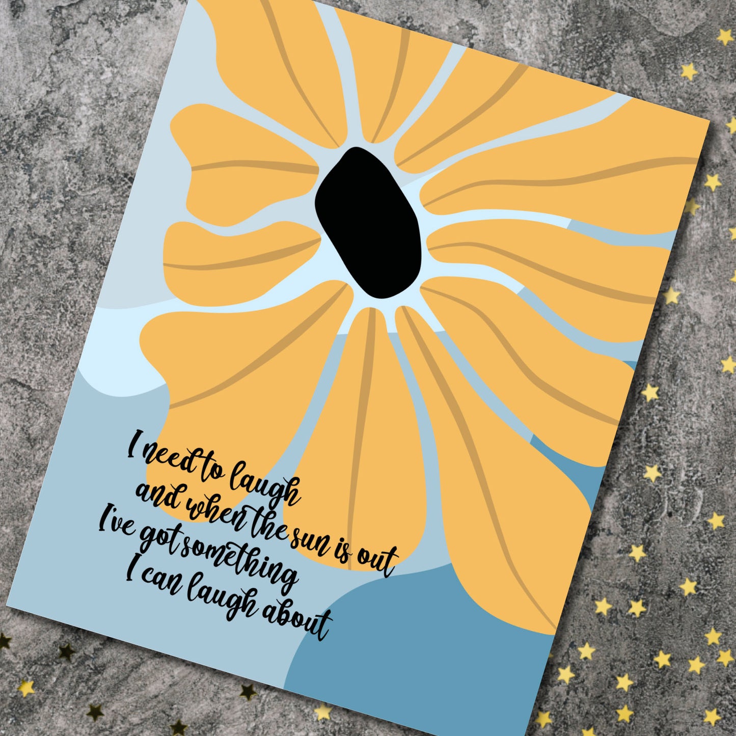 Good Day Sunshine the Beatles - Fun Whimsical Song Lyric Art Decor
