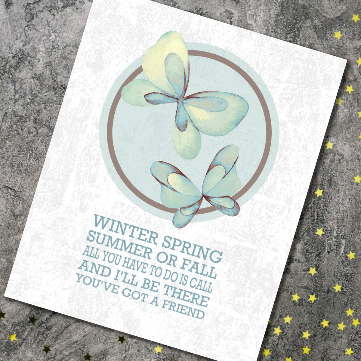 You've got a Friend by James Taylor - Song Lyric Print Art