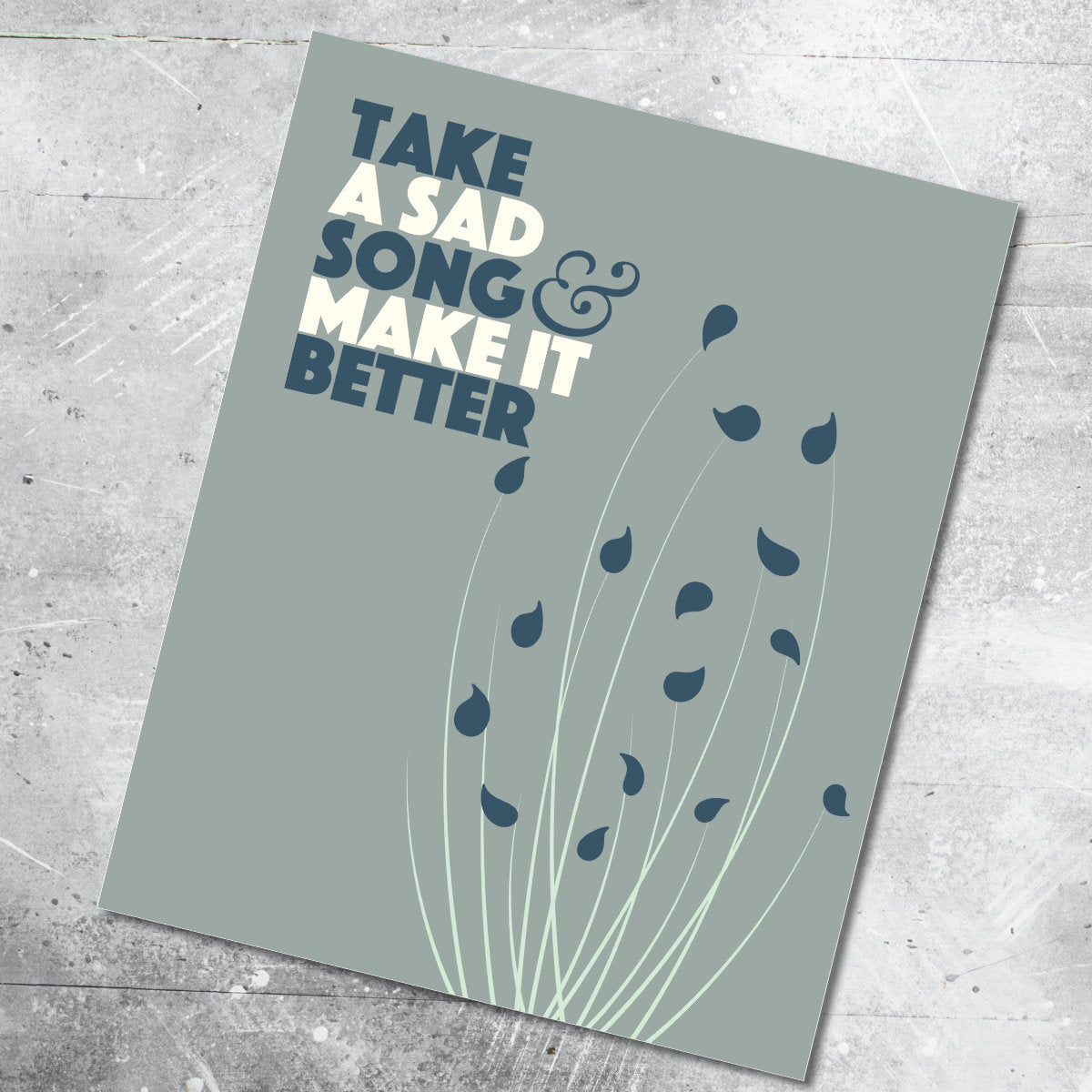 Hey Jude by the Beatles - Inspired Print Song Lyric Art