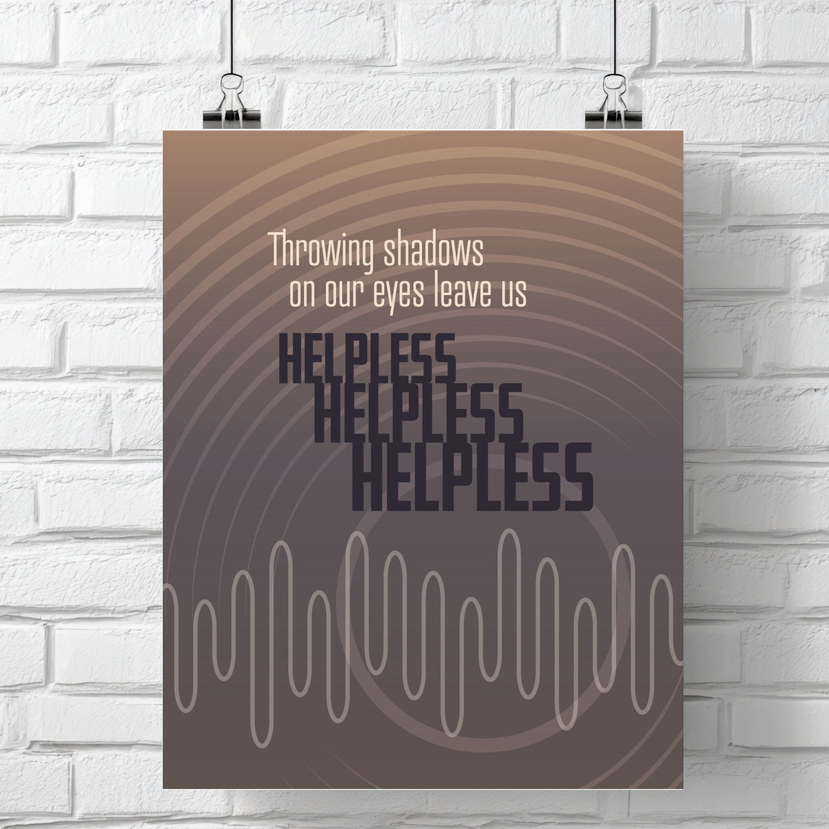 Helpless by Neil Young - Music Gift Song Lyric Wall Decor