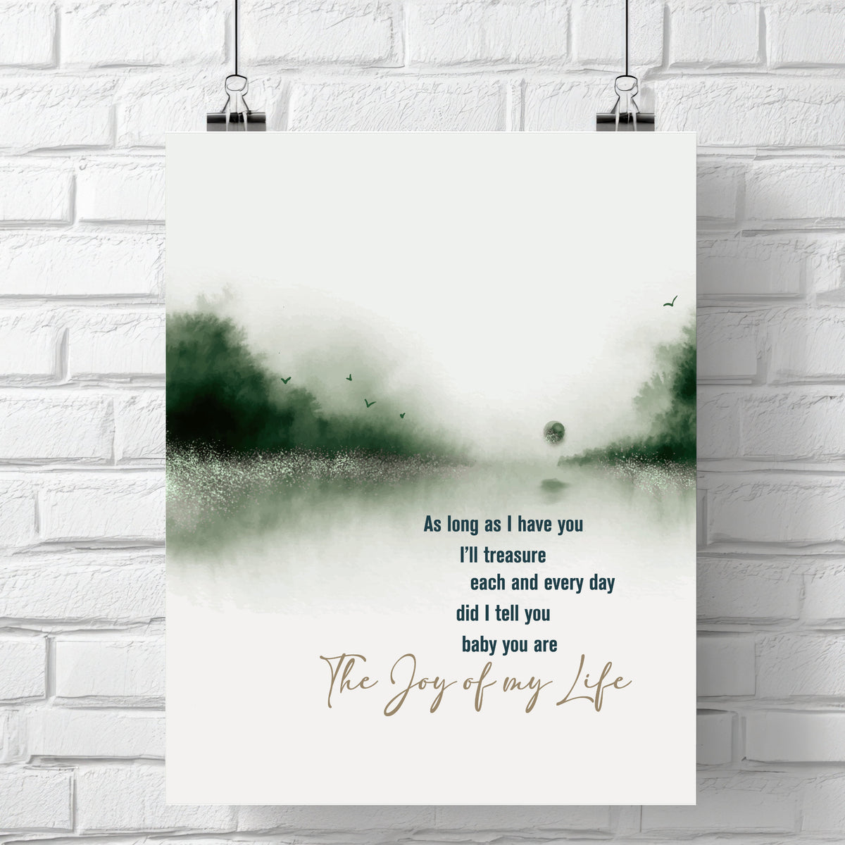 Joy of my Life by Chris Stapleton - Song Lyric Art Country Rock Wall Decor