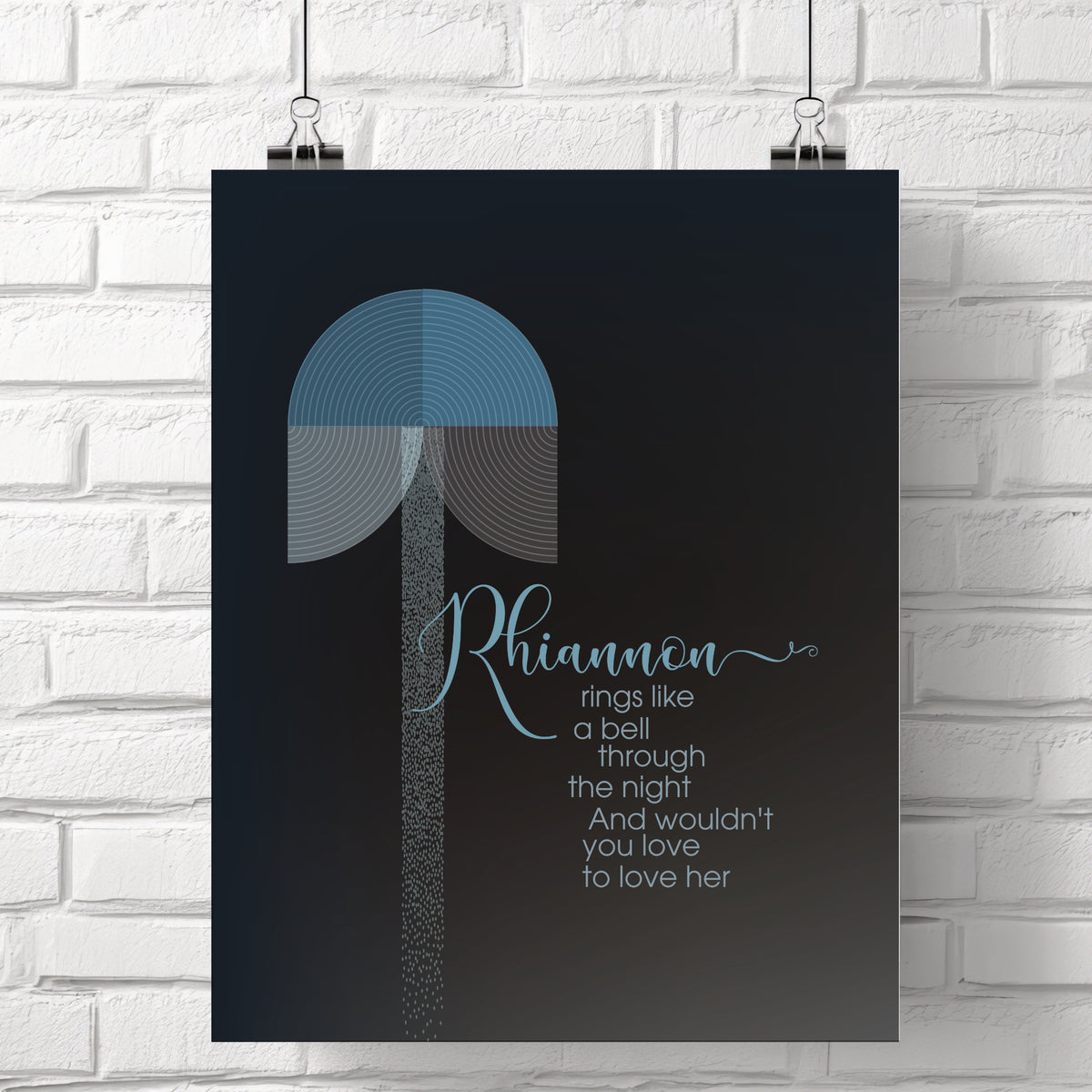 Rhiannon by Fleetwood Mac - Song Lyrics Rock Music Print