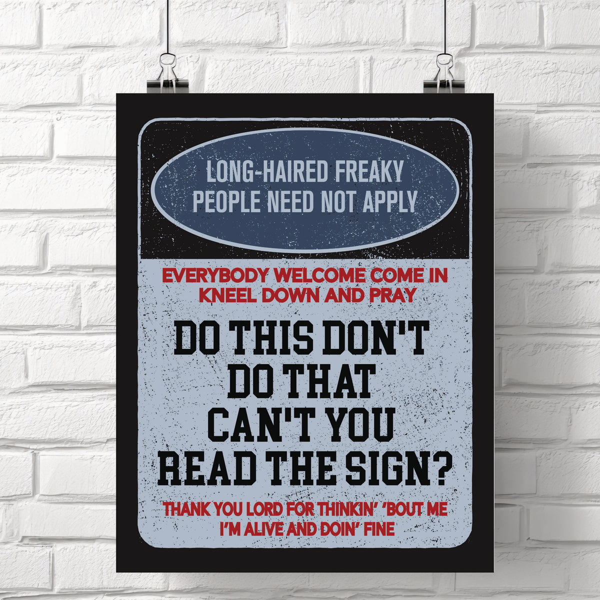 Signs by Five Man Electrical Band - 70s Rock Music Print