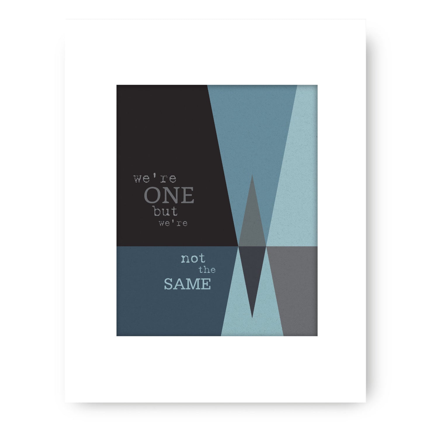 One by U2 - Classic Rock Song Lyric Music Pop Art Print