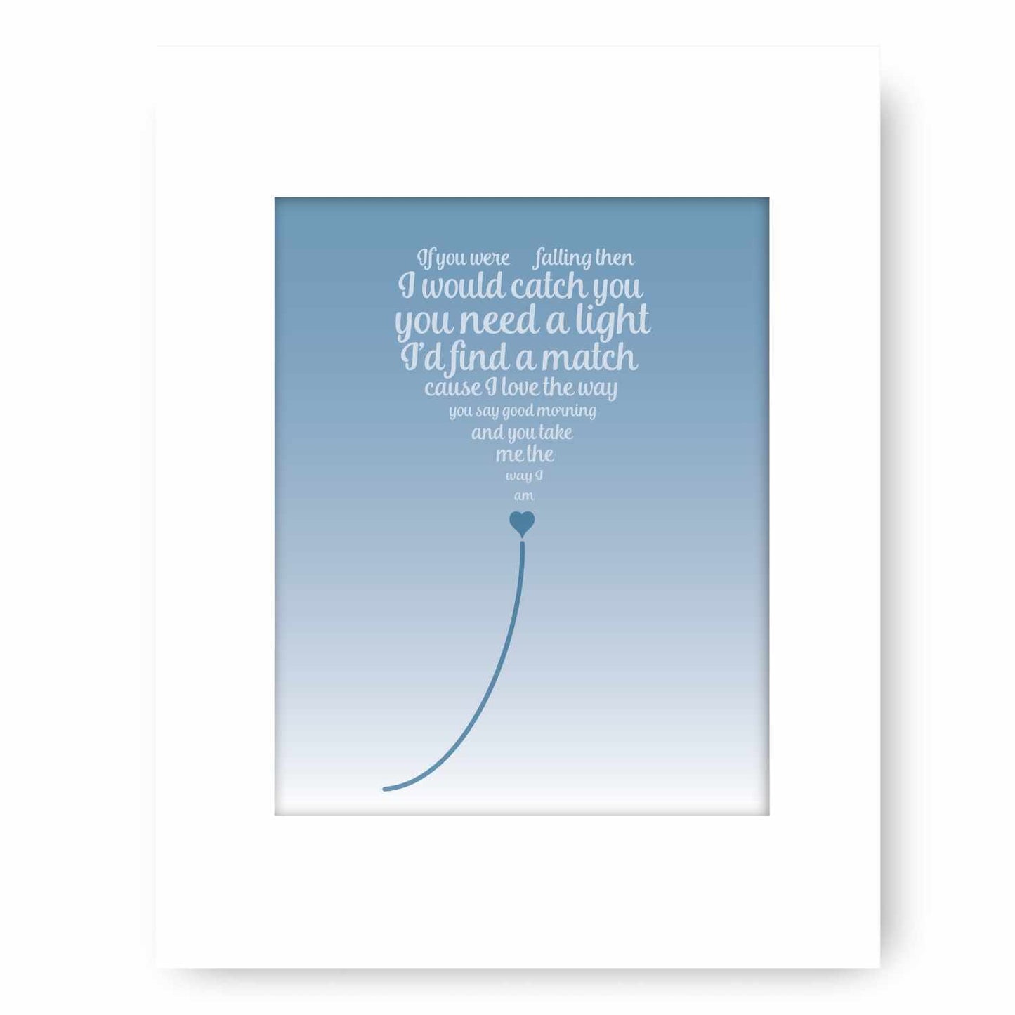 The Way I Am, Ingrid Michaelson - Wedding Pop Song Lyric Art Song Lyrics Art Song Lyrics Art 8x10 White Matted Print