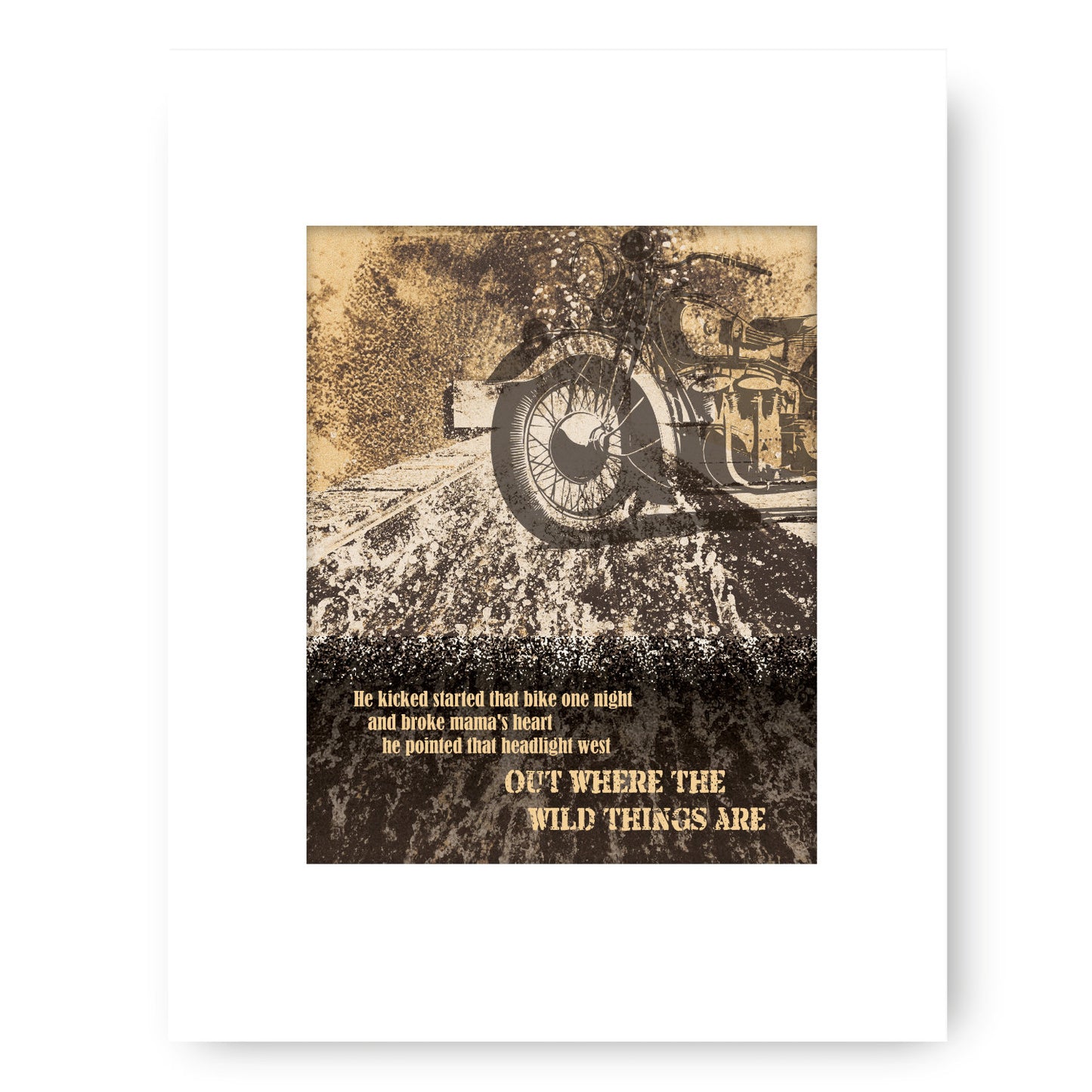 Where the Wild Things Are by Luke Combs - Song Lyric Country Rock Art Print