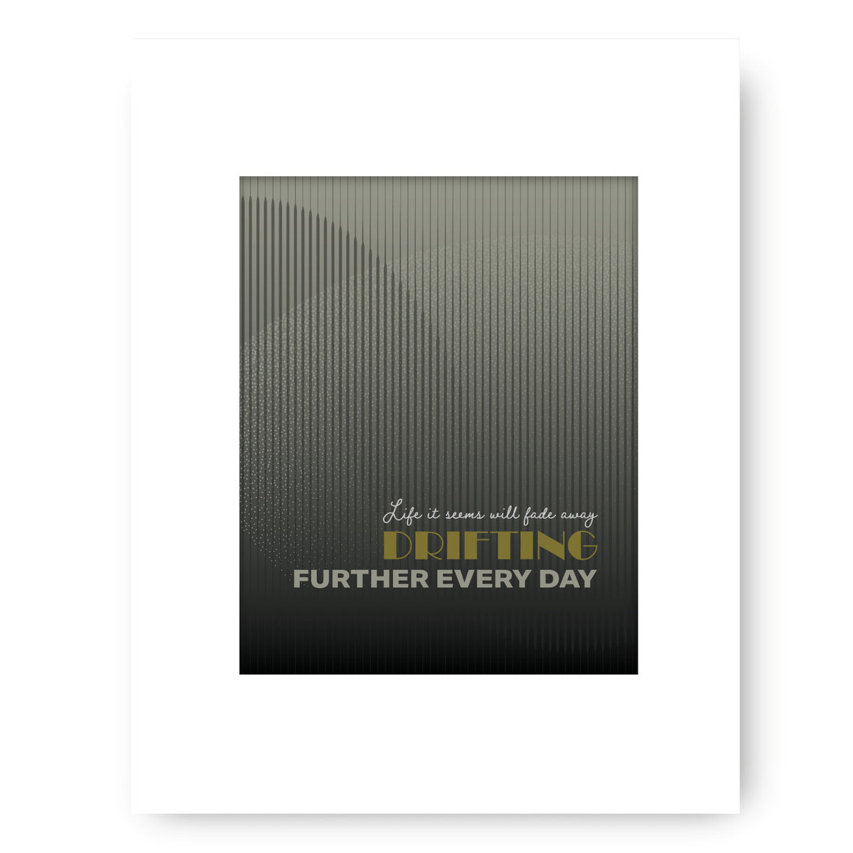 Fade to Black by Metallica - Lyric Inspired Song Print Art