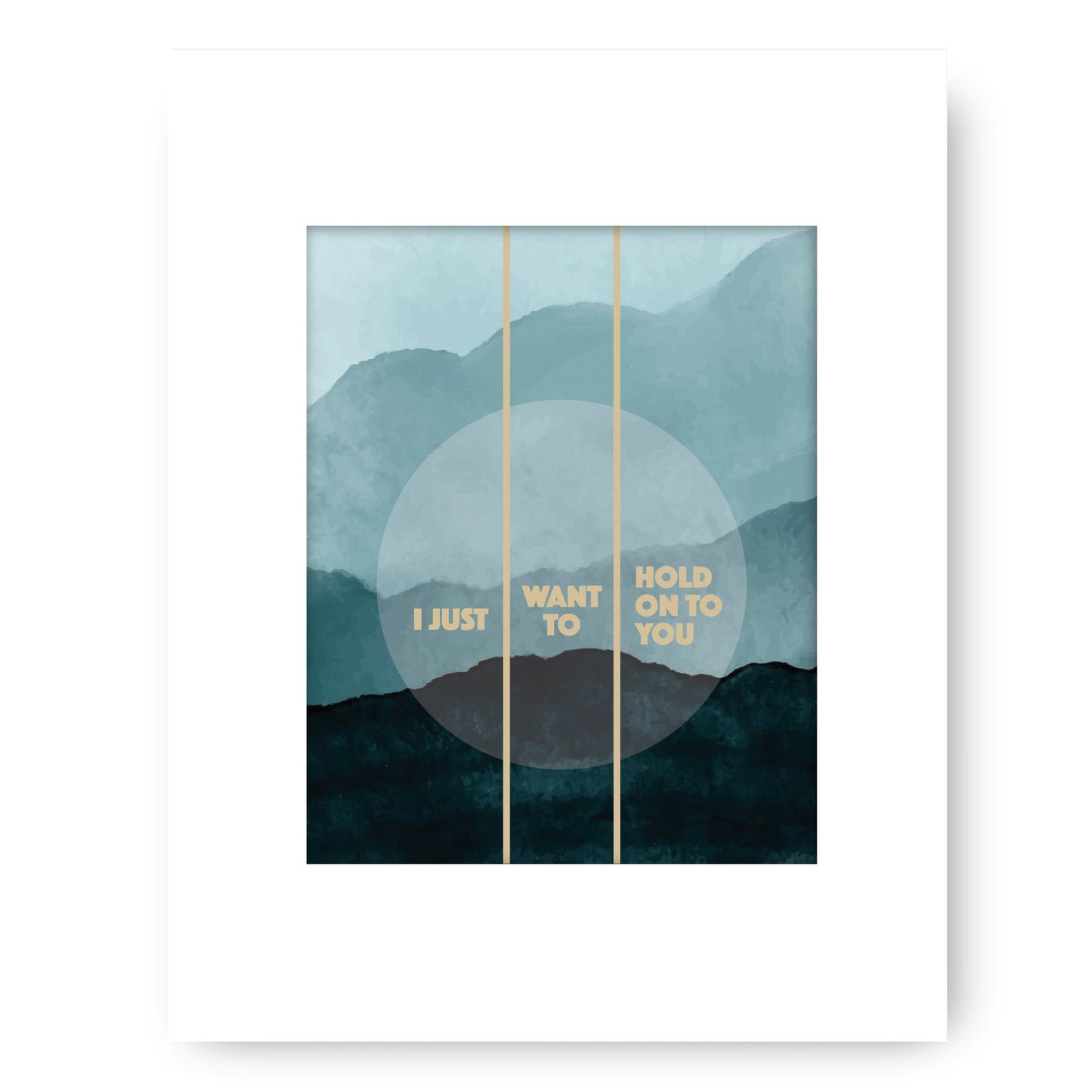 Side of the Road by Blue Rodeo - Lyric Wall Art Illustration Gift