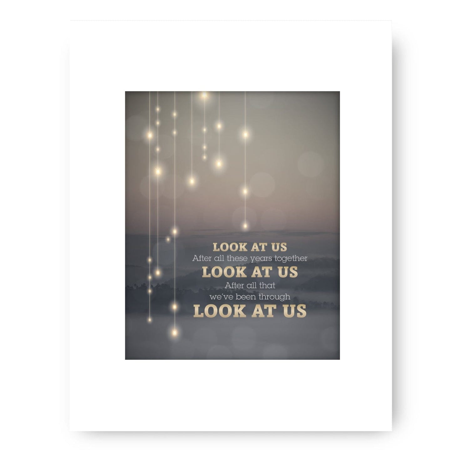 Look at Us by Vince Gill - Pop Country Song Art Song Lyrics Art Song Lyrics Art 8x10 White Matted Print