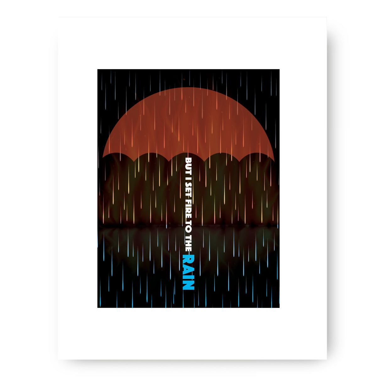 Set Fire to the Rain Adele - Song Lyric Pop Music Print