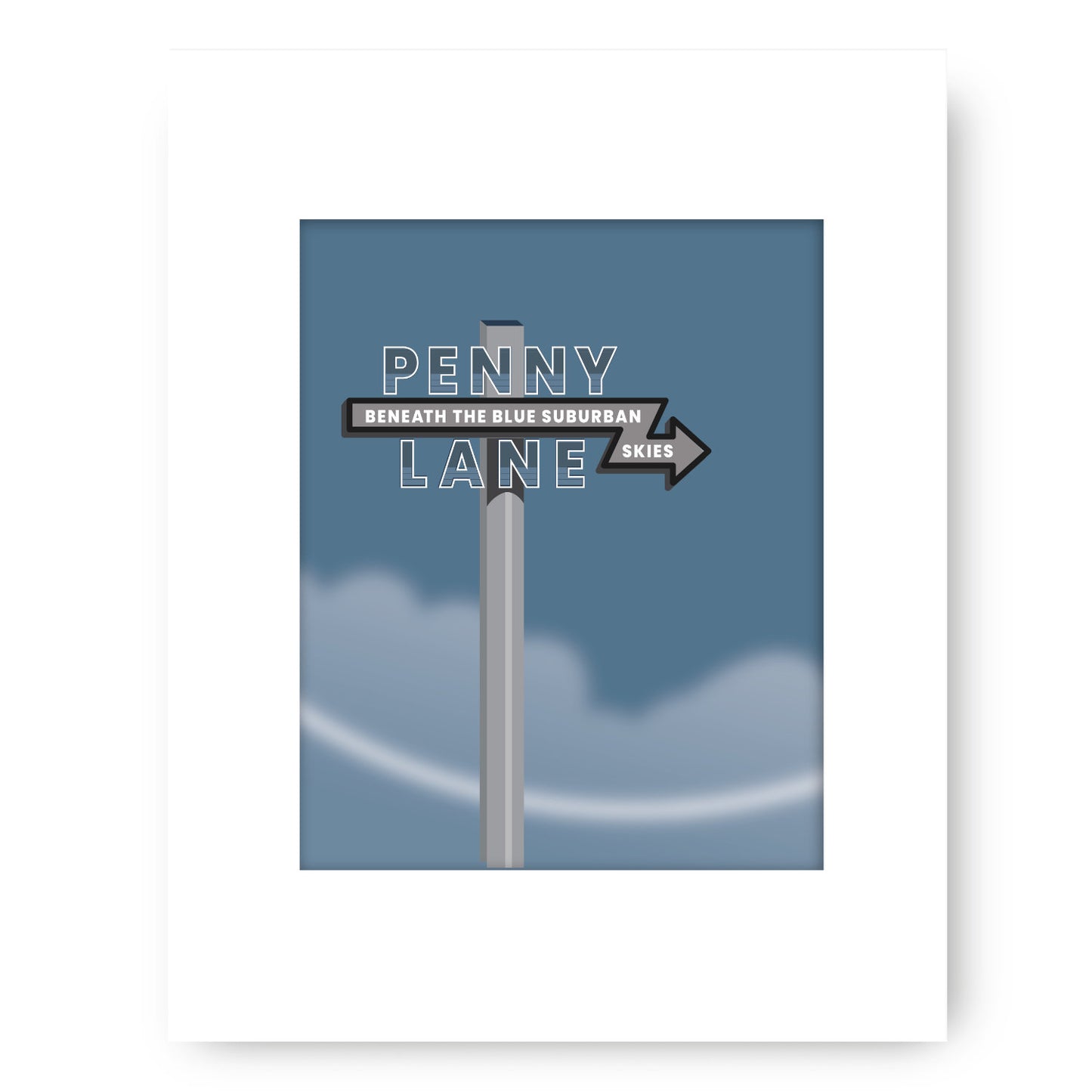 Penny Lane by Beatles - Song Lyric Inspired Art Print