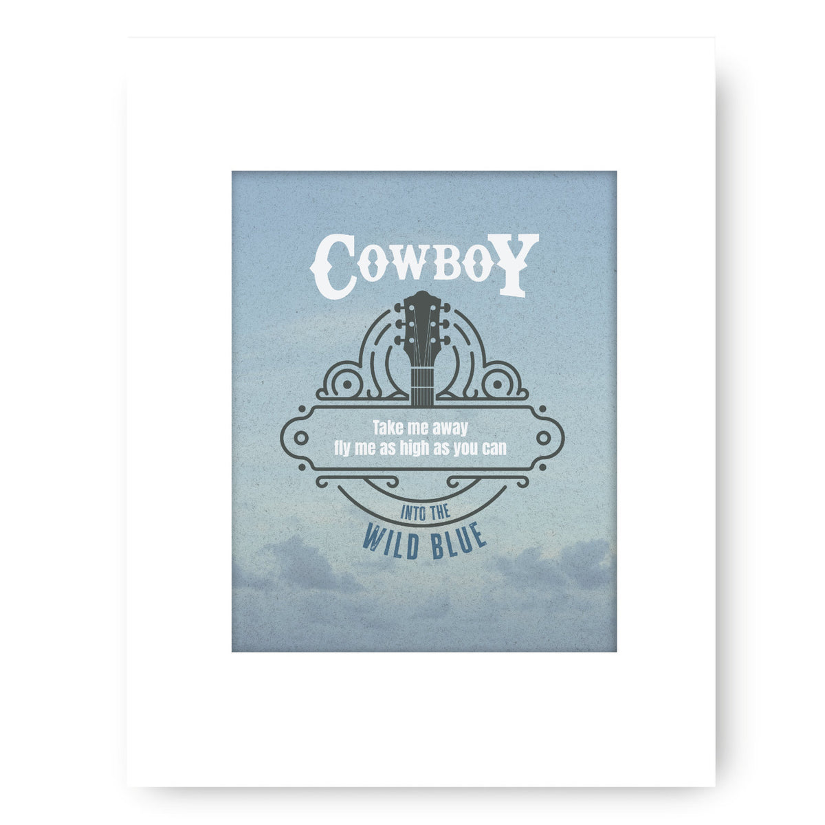 Cowboy Take me Away by the Chicks - Song Lyric Pop Music Art