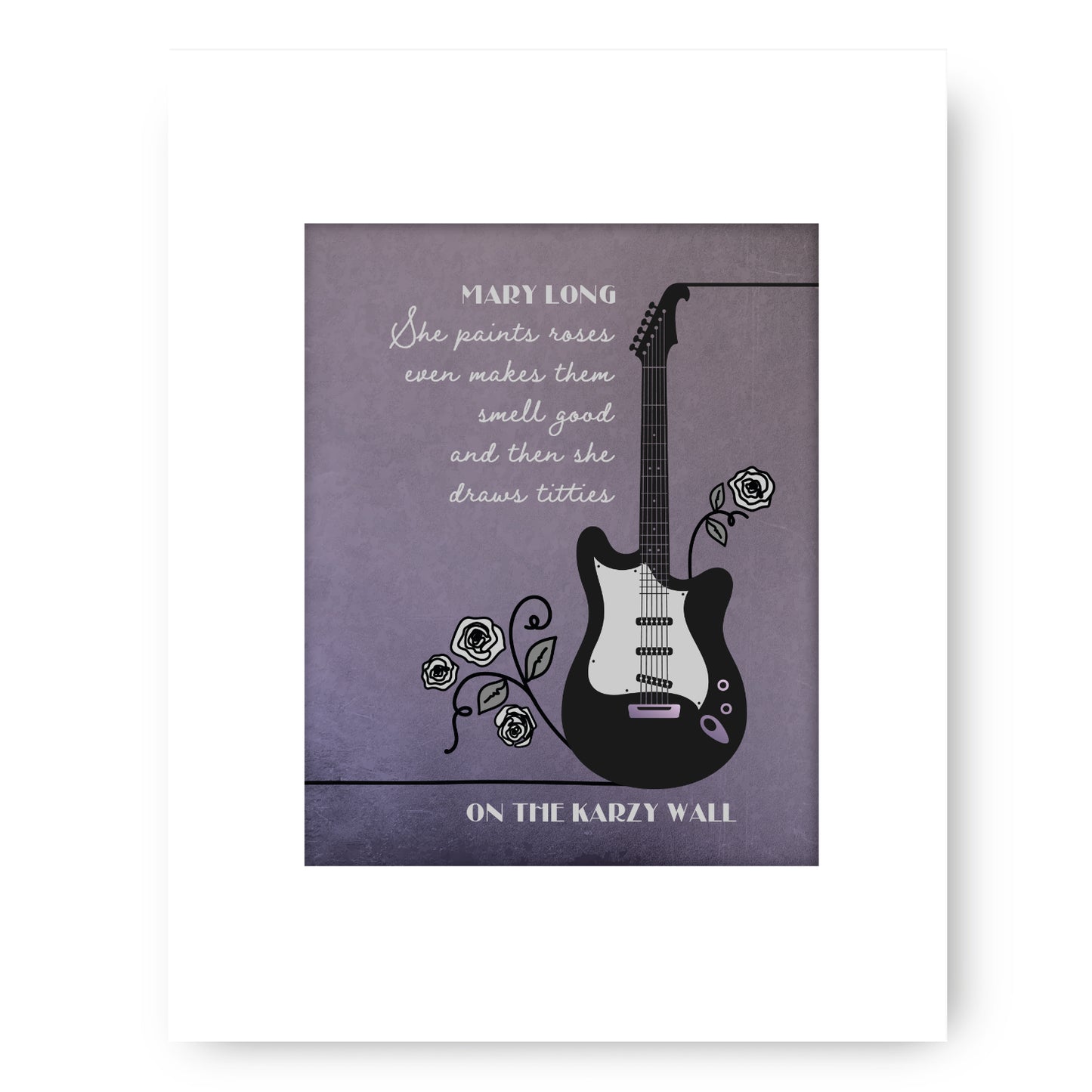Mary Long by Deep Purple - Lyric Inspired Song Illustration Art Print