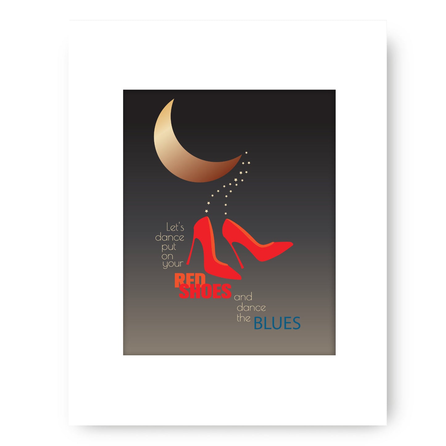 Lets Dance by David Bowie - Wall Decor Print Lyric Song Art