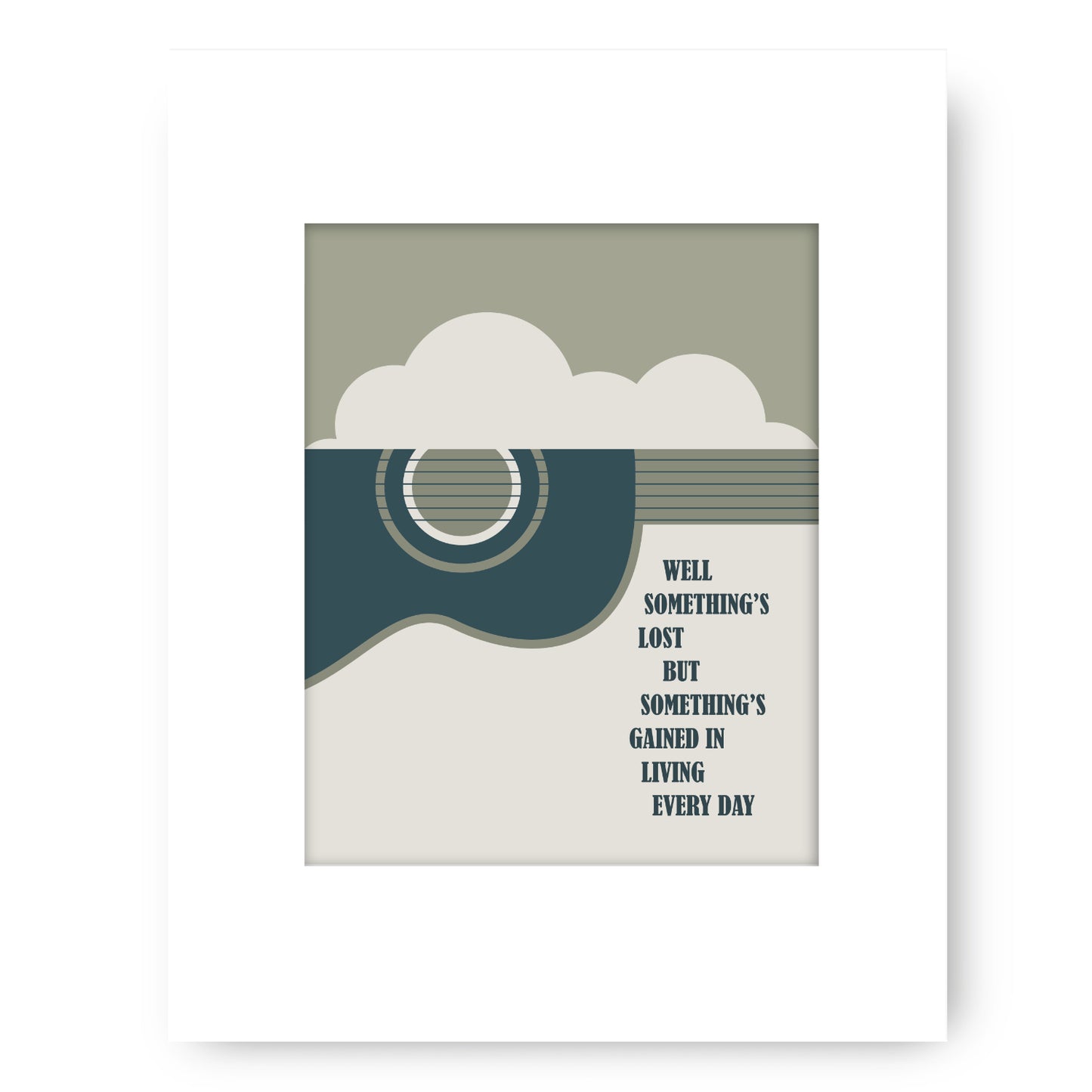Both Sides by Joni Mitchell - 60s Song Lyric Wall Art Print