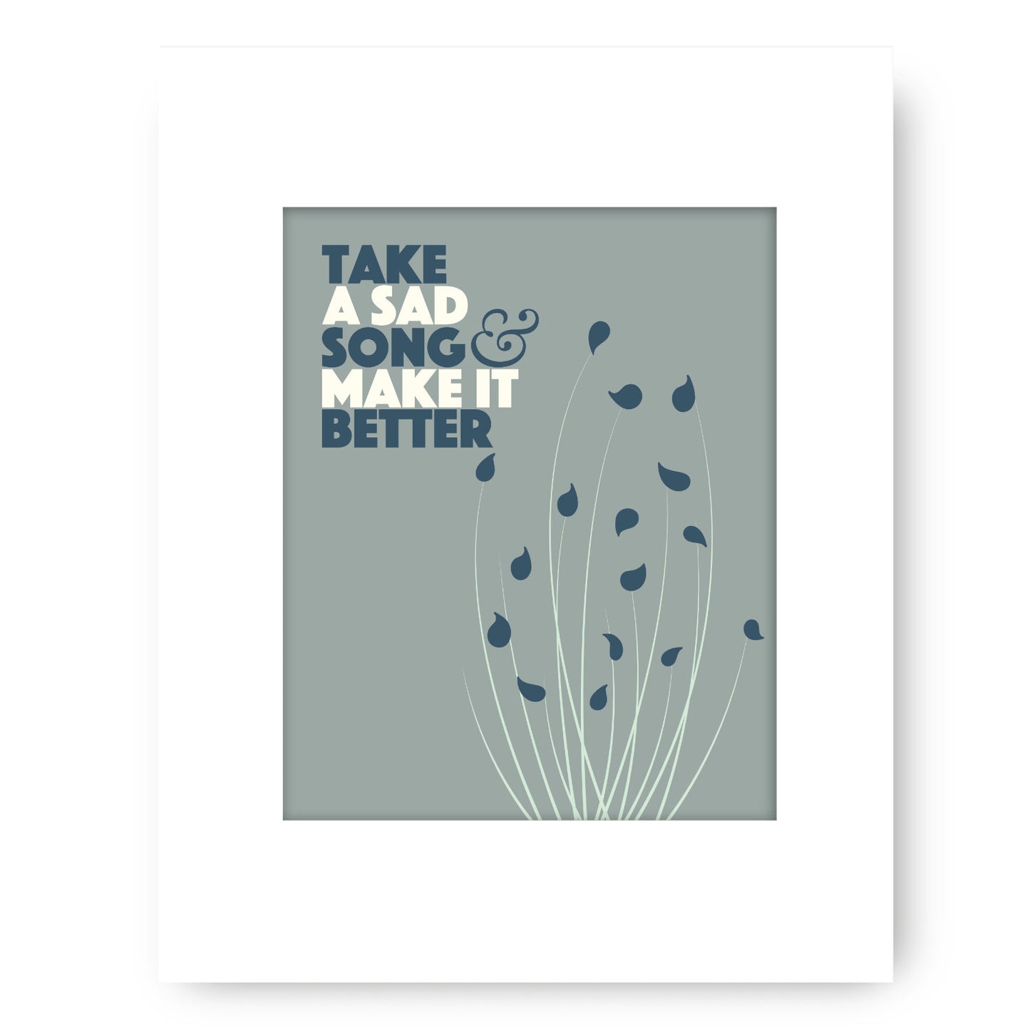 Hey Jude by the Beatles - Inspired Print Song Lyric Art