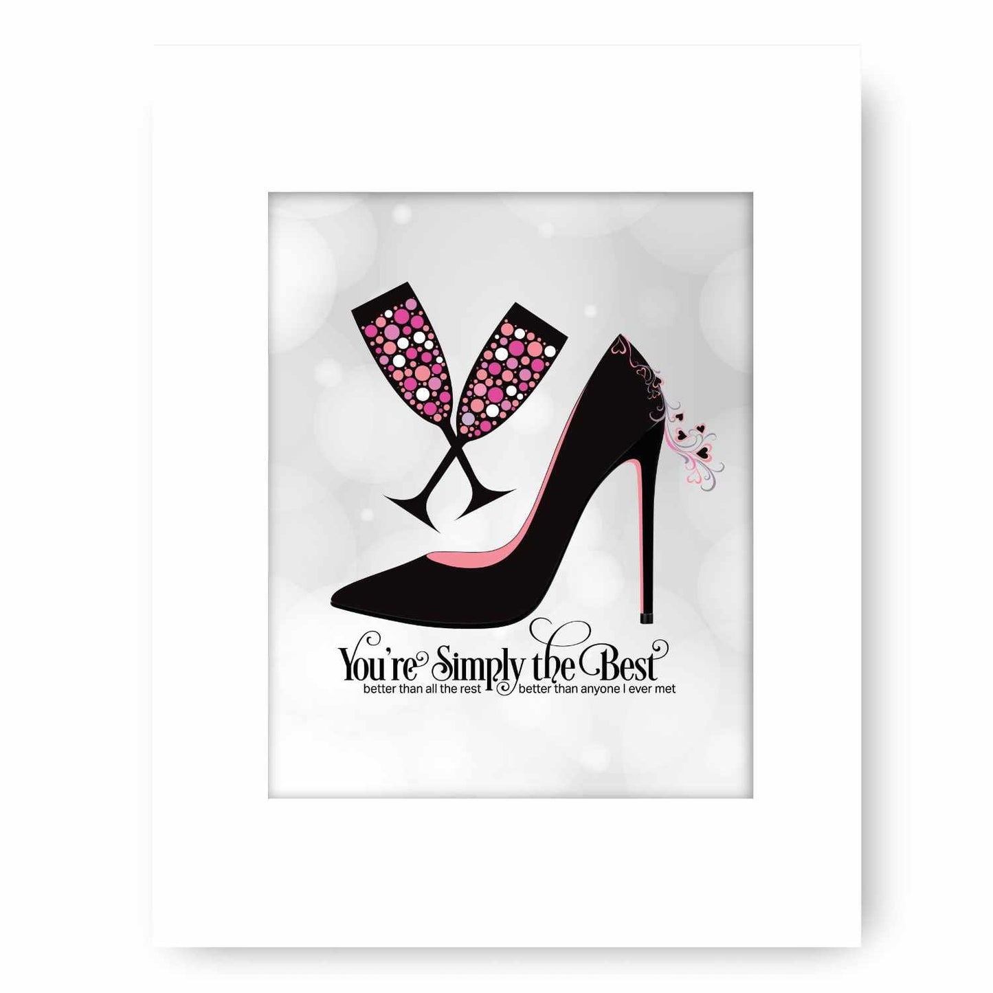 The Best by Tina Turner - 80s Song Lyric Wall Print Poster Song Lyrics Art Song Lyrics Art 8x10 White Matted Unframed Print