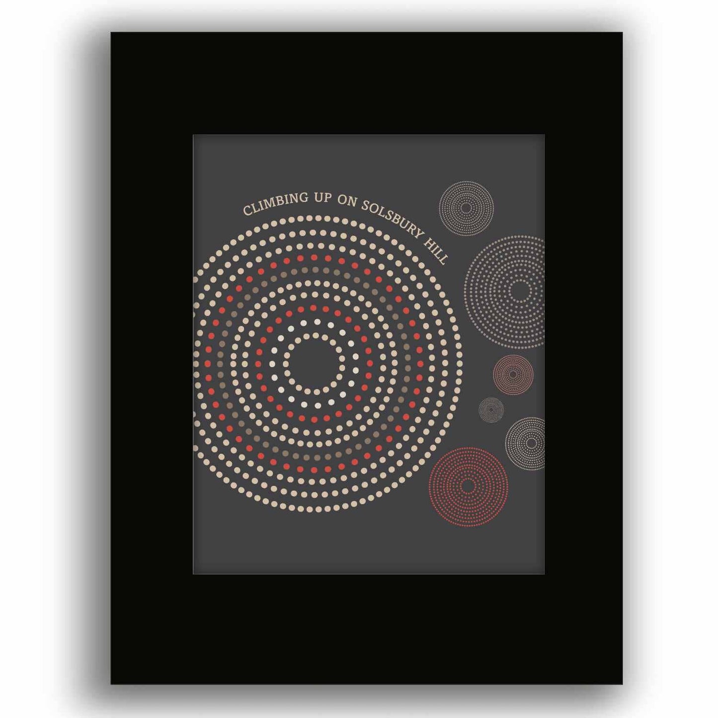 Solsbury Hill by Peter Gabriel - 70s Rock Music Lyric Print Song Lyrics Art Song Lyrics Art 8x10 Black Matted Print