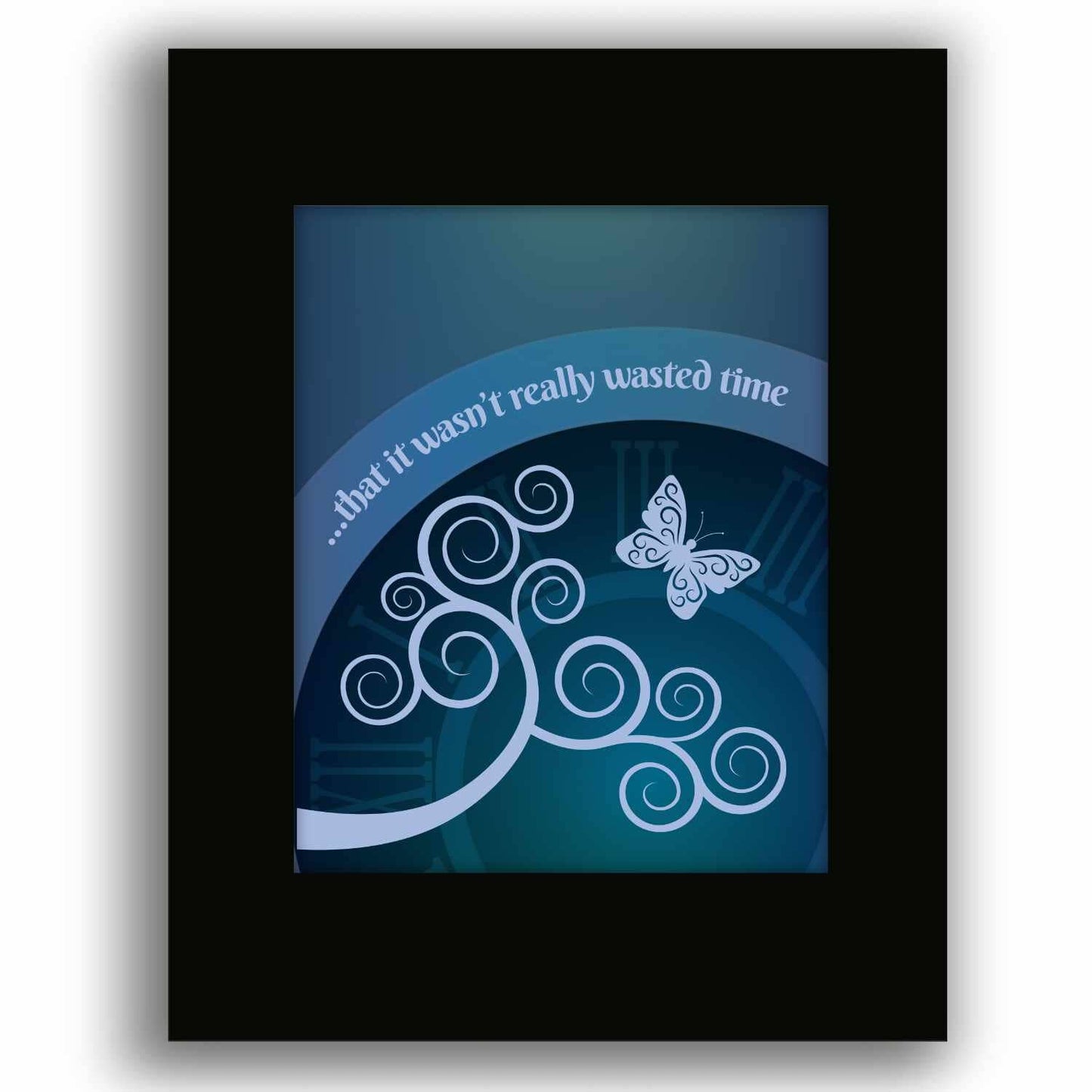 Wasted Time by the Eagles - Song Lyric Modern Art Print Song Lyrics Art Song Lyrics Art 8x10 Black Matted Print