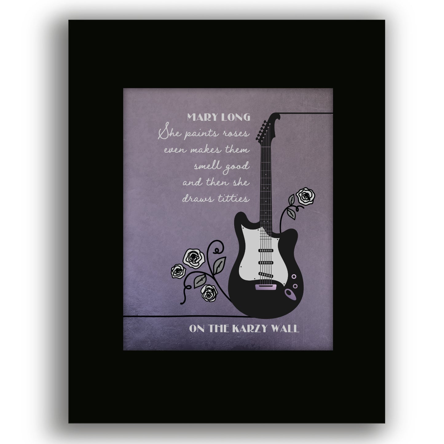 Mary Long by Deep Purple - Lyric Inspired Song Illustration Art Print