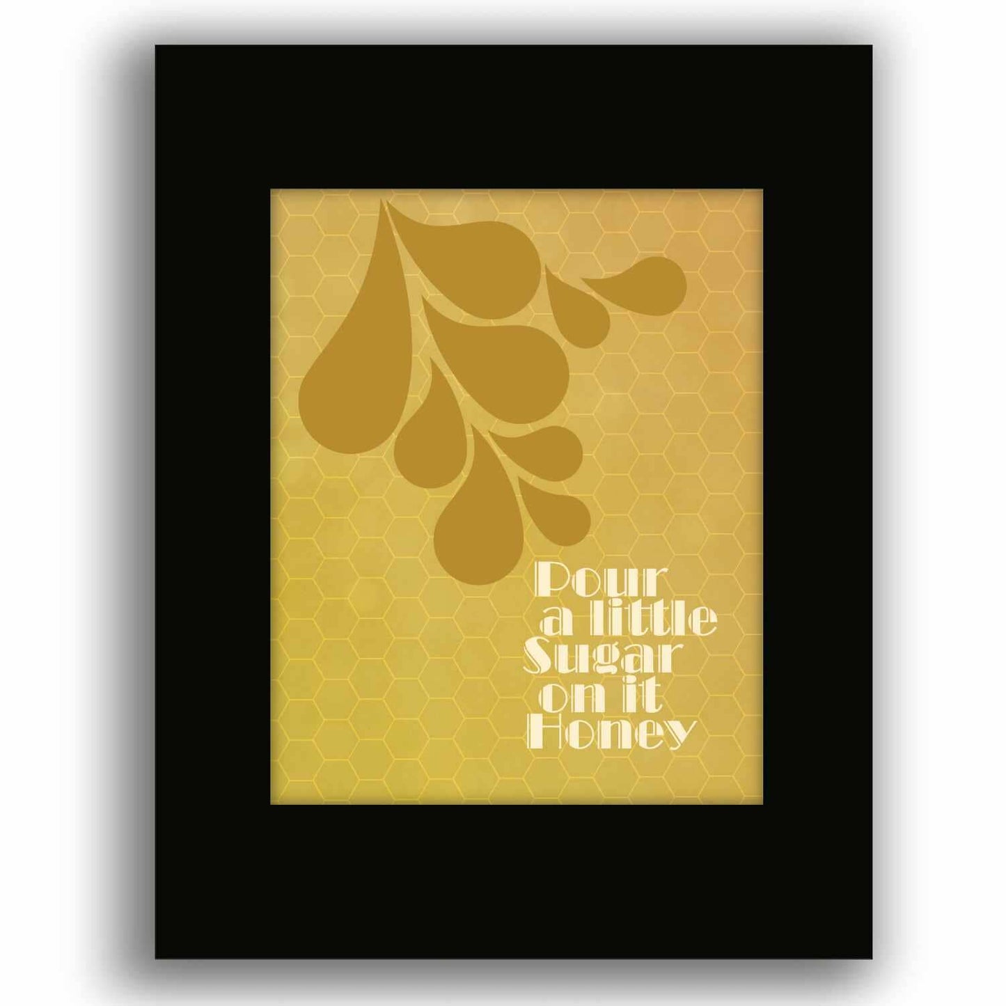 Sugar Sugar by The Archies - Song Lyric Pop Music Art Print Song Lyrics Art Song Lyrics Art 8x10 Black Matted Print