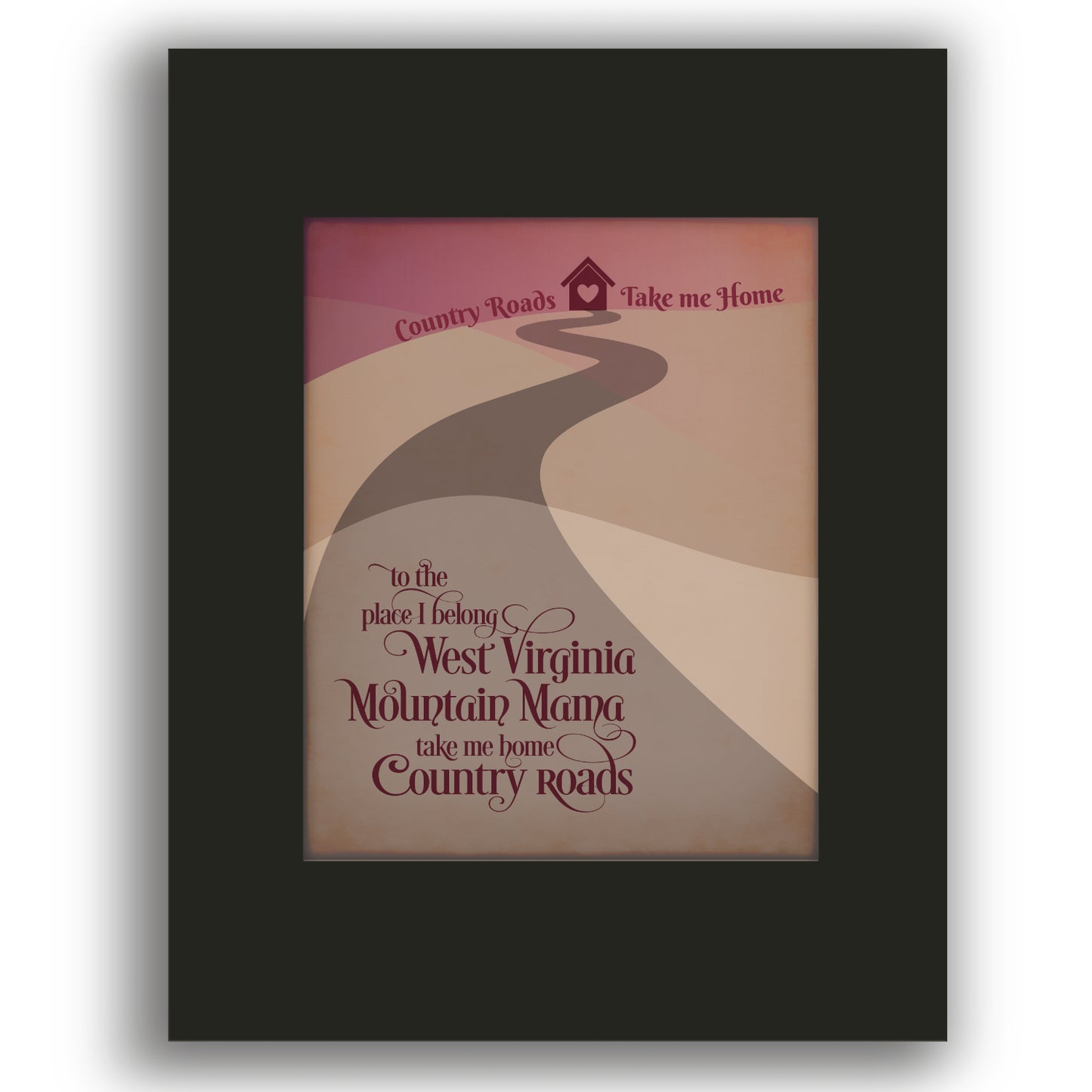 Take Me Home Country Roads by John Denver - 70s Country Art