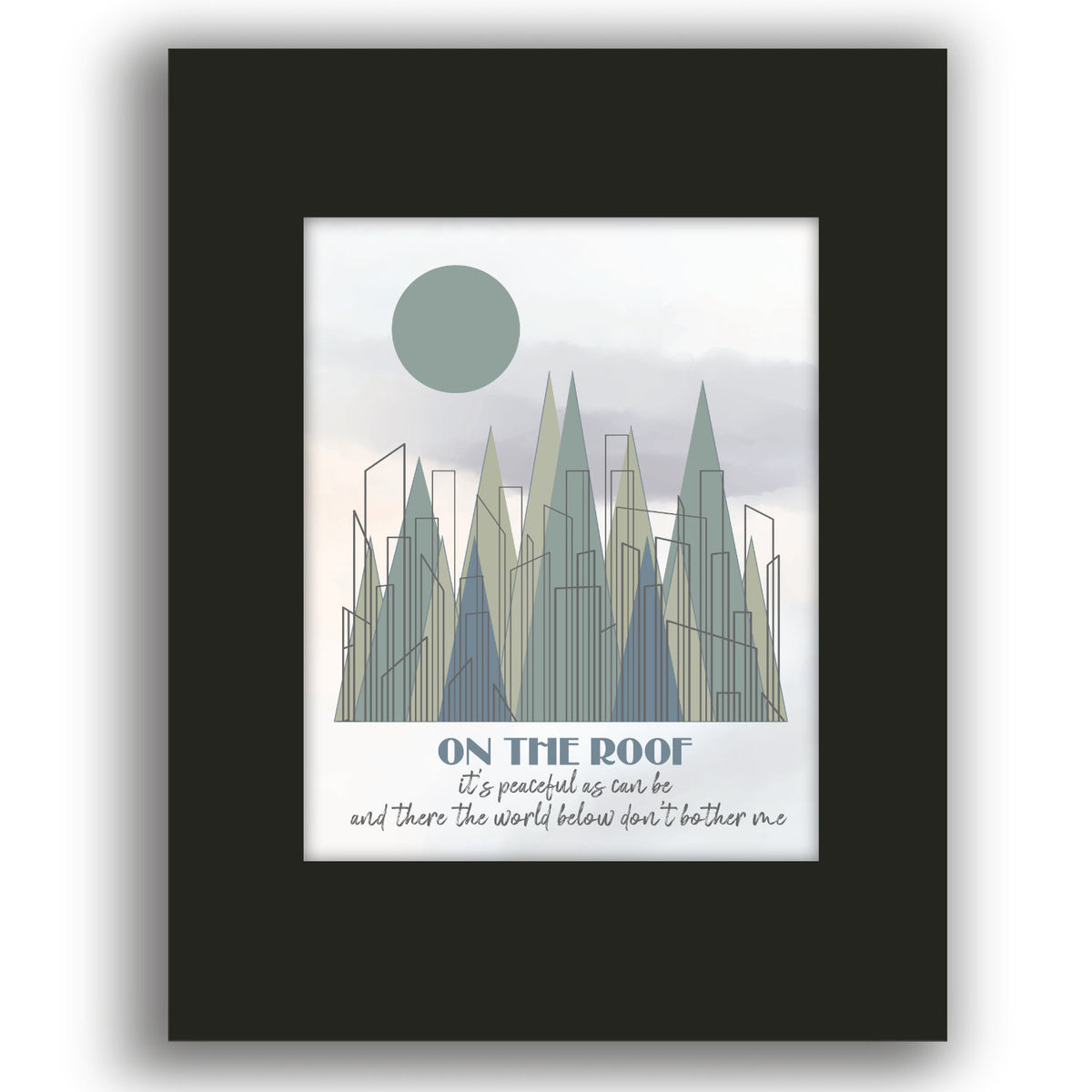 Up on the Roof by Carole King - Song Lyric Inspired Wall Pop Music Art