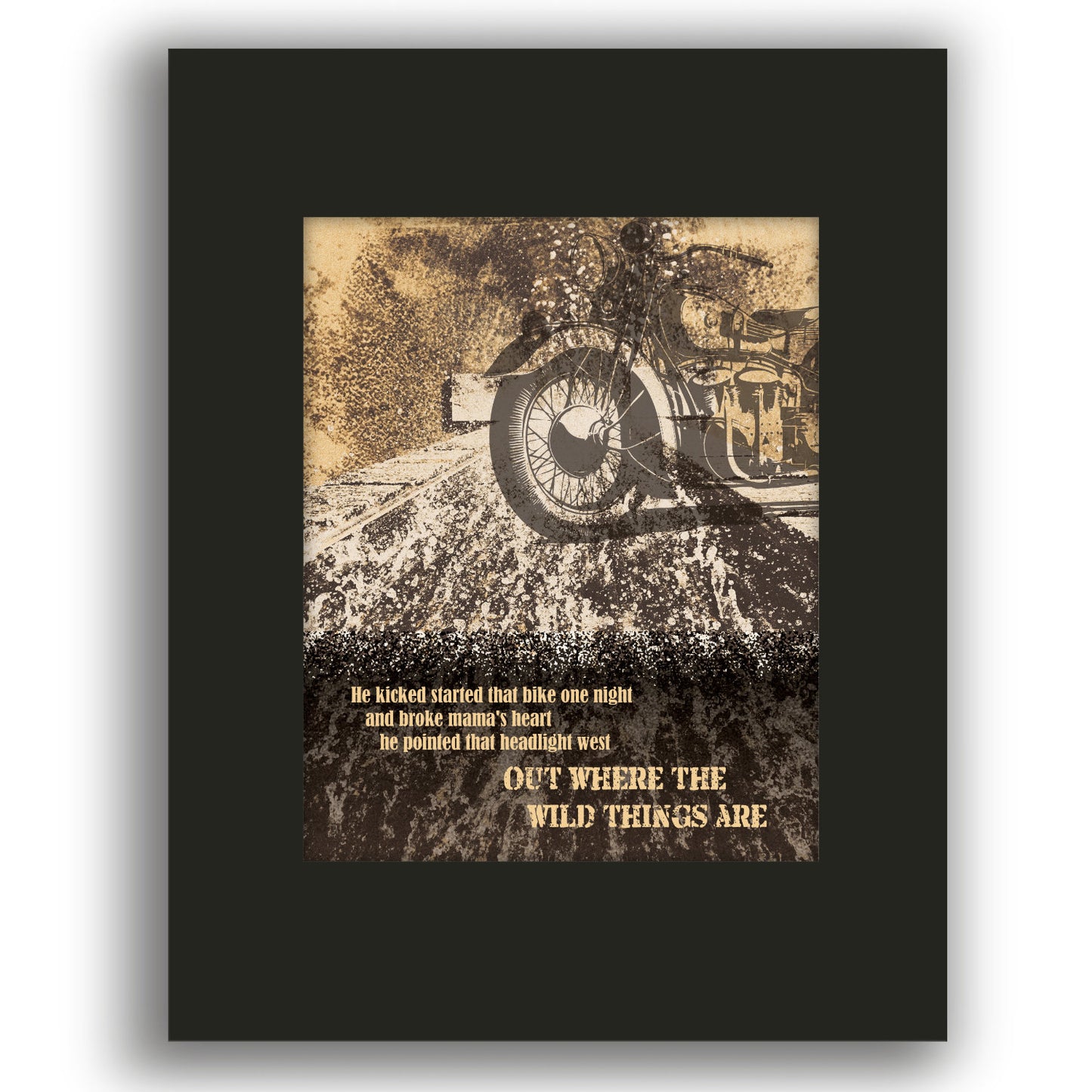 Where the Wild Things Are by Luke Combs - Song Lyric Country Rock Art Print