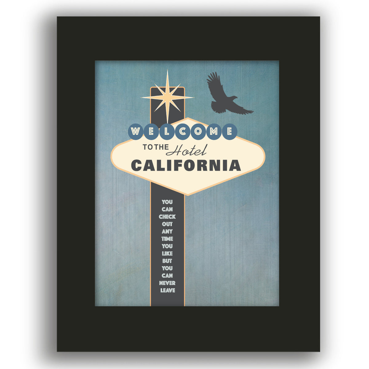 Hotel California by the Eagles - Lyric Inspired Art Print