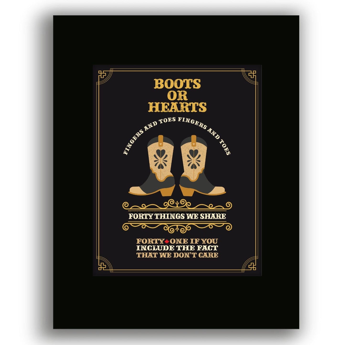 Boots or Hearts by the Tragically Hip - Music Wall Art Print Song Lyrics Art Song Lyrics Art