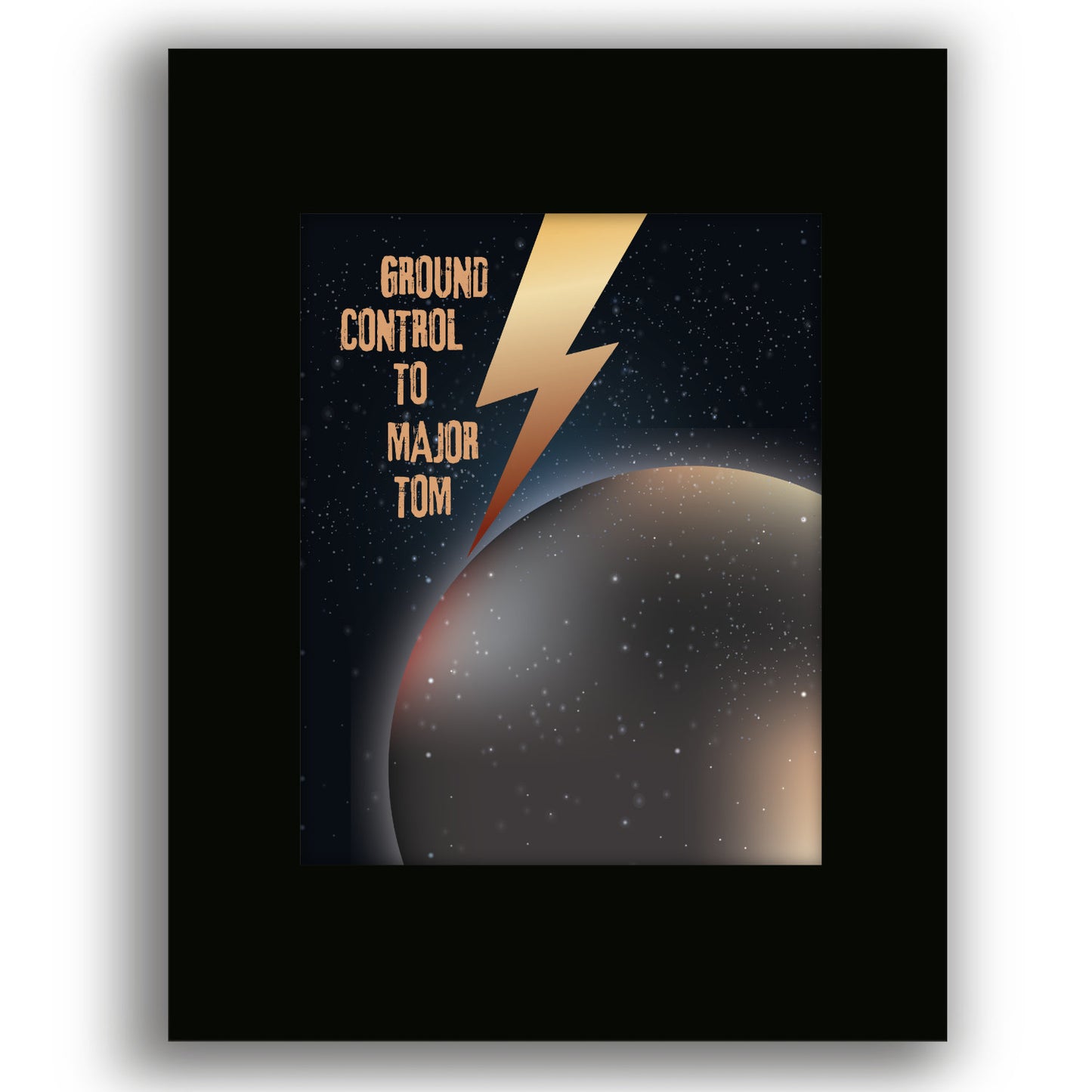 Space Oddity by David Bowie - Song Lyrics Art Print Quote