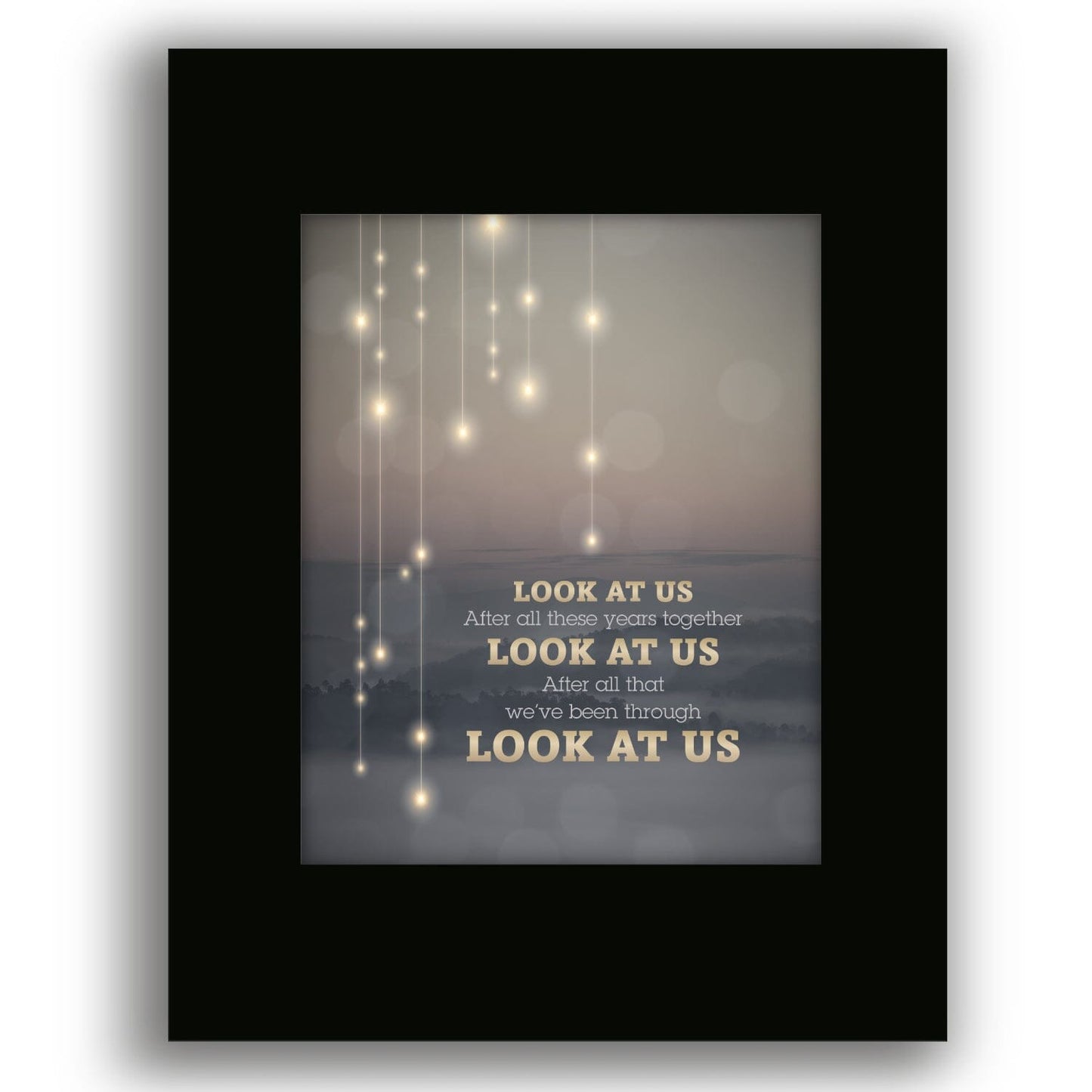 Look at Us by Vince Gill - Pop Country Song Art Song Lyrics Art Song Lyrics Art 8x10 Black Matted Print