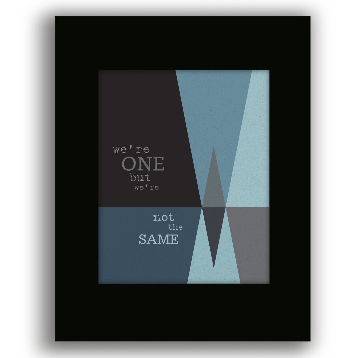One by U2 - Classic Rock Song Lyric Music Pop Art Print